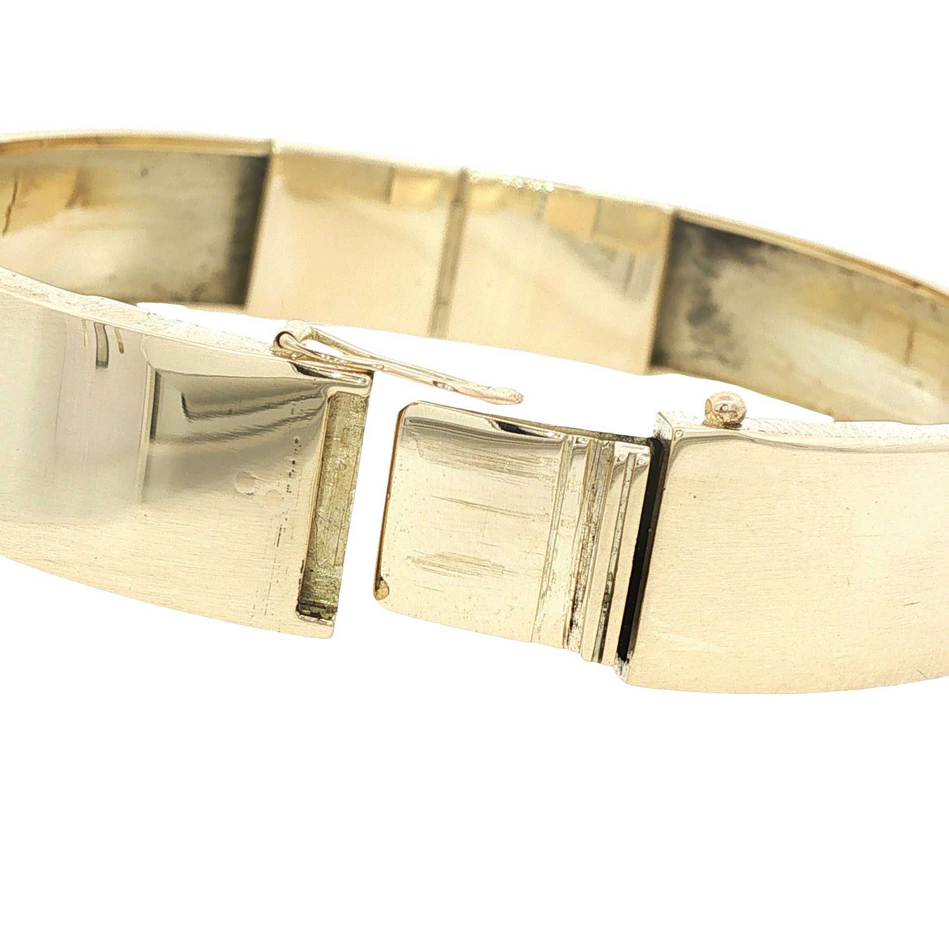 Gouden gladde bangle 14 karaat