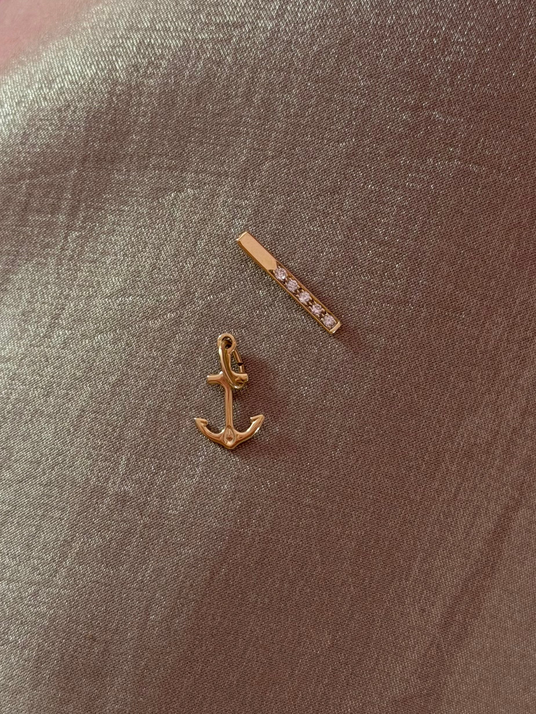 Gouden hanger anker 14 karaat
