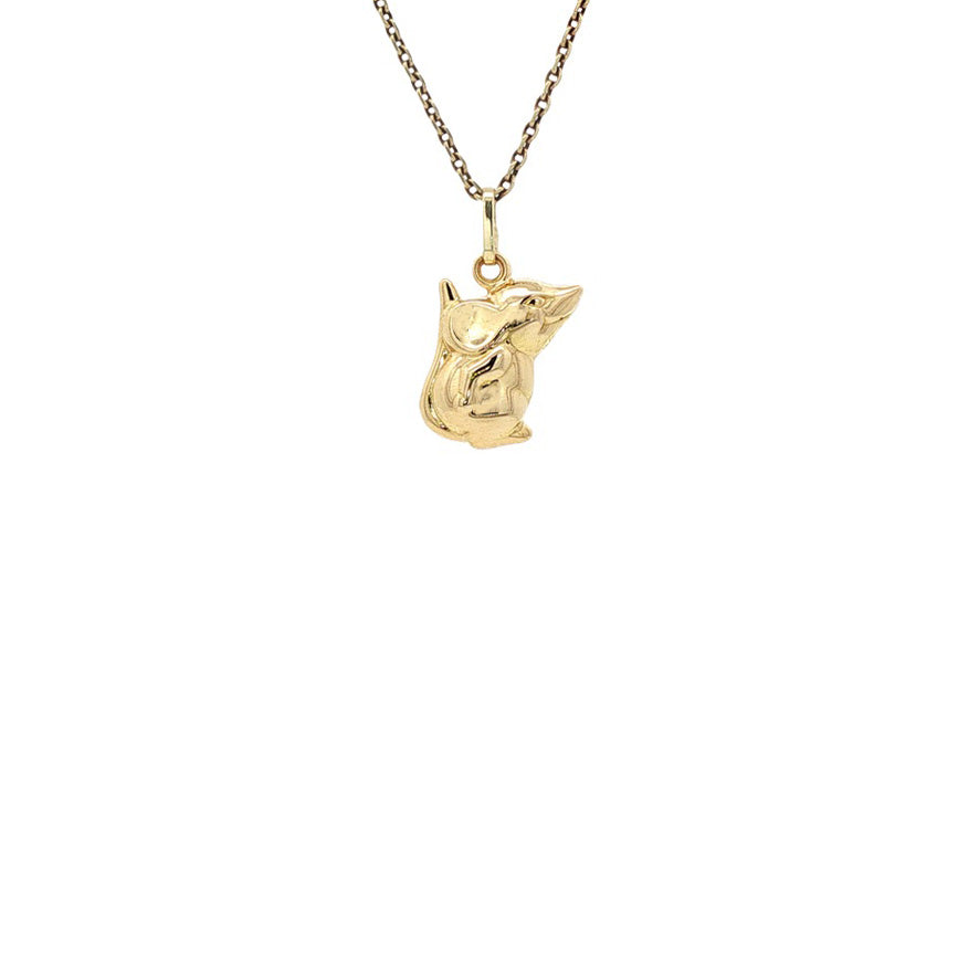 Gouden hanger muis 14 karaat