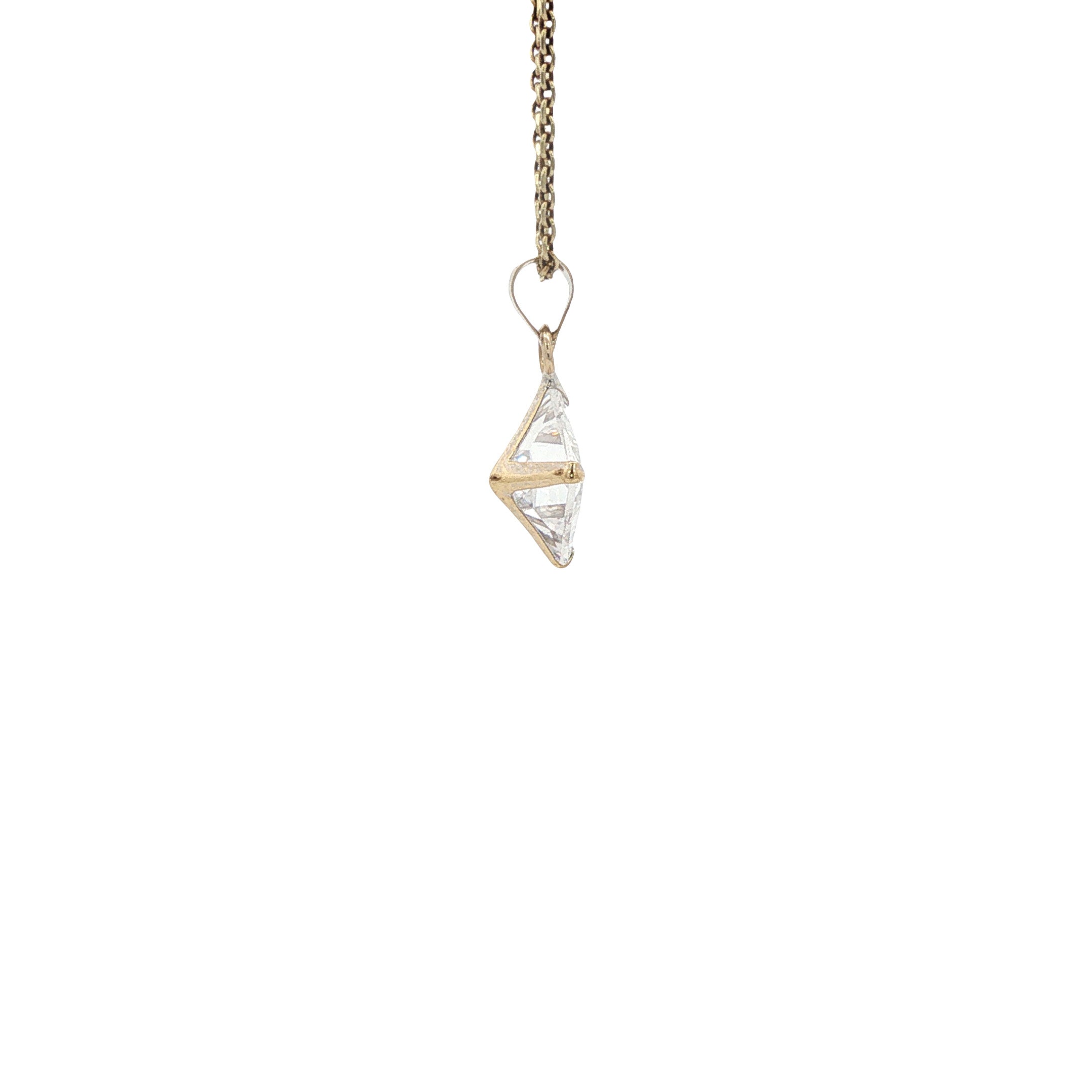Witgouden hanger met zirkonia 14 karaat