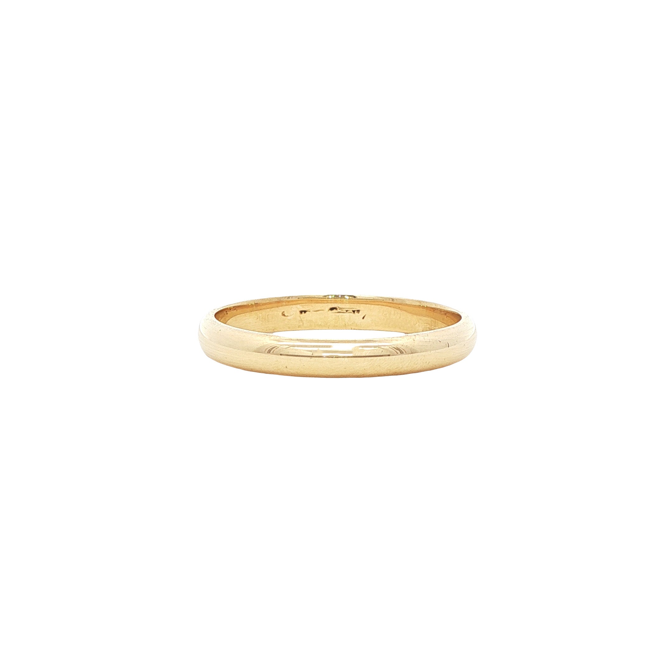 Gouden gladde ring 14 karaat
