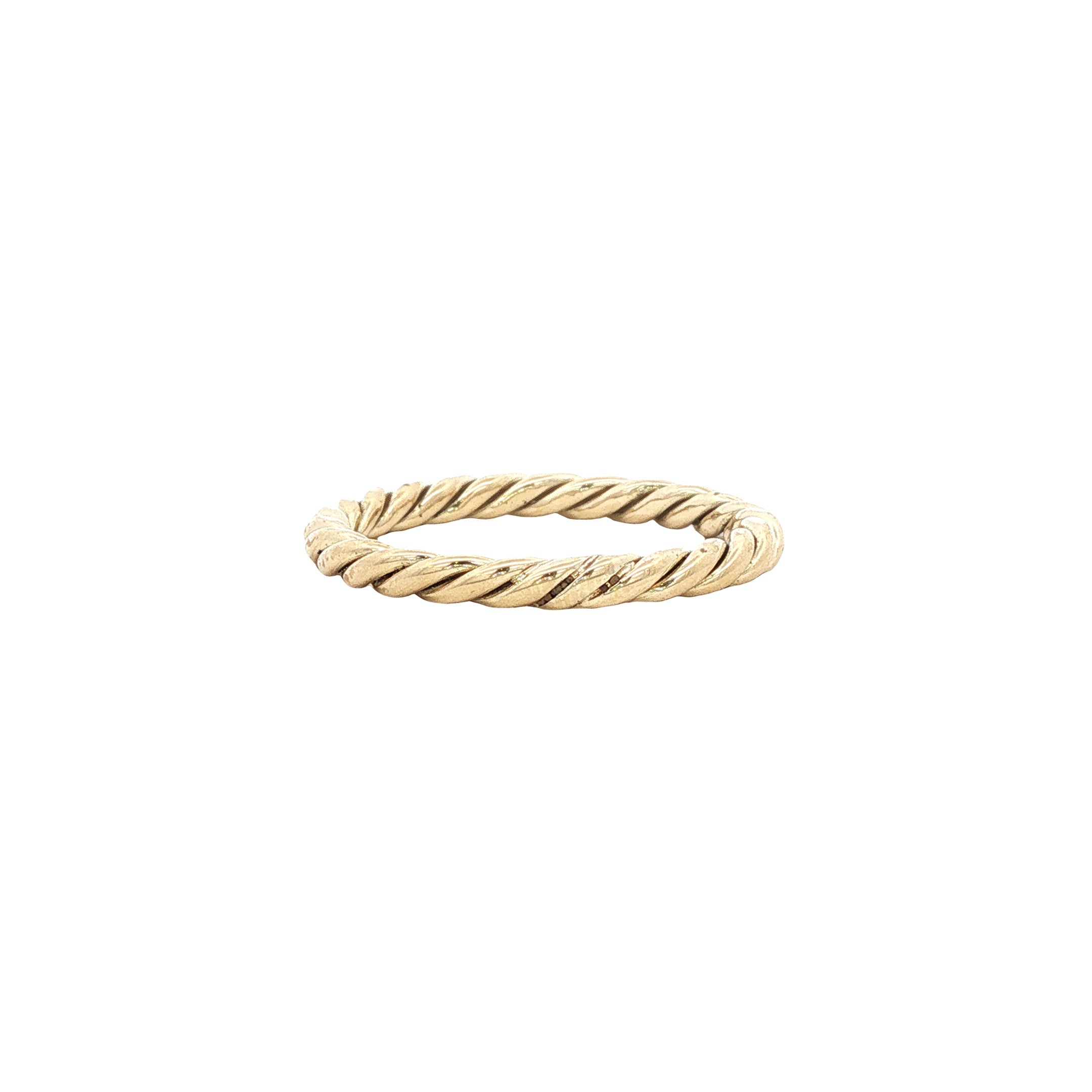 Gouden getordeerde ring 14 karaat