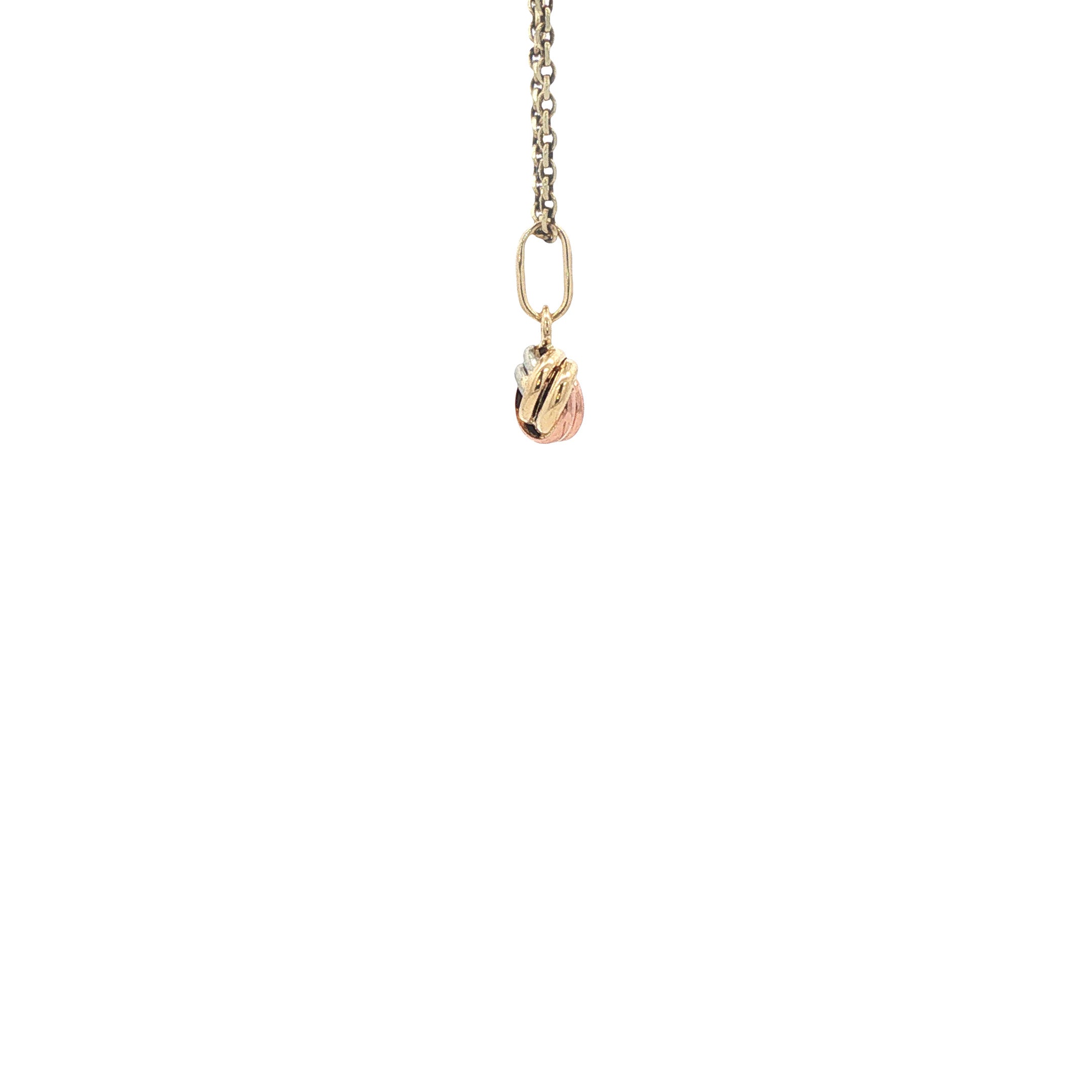Tricolour gouden hanger 14 karaat