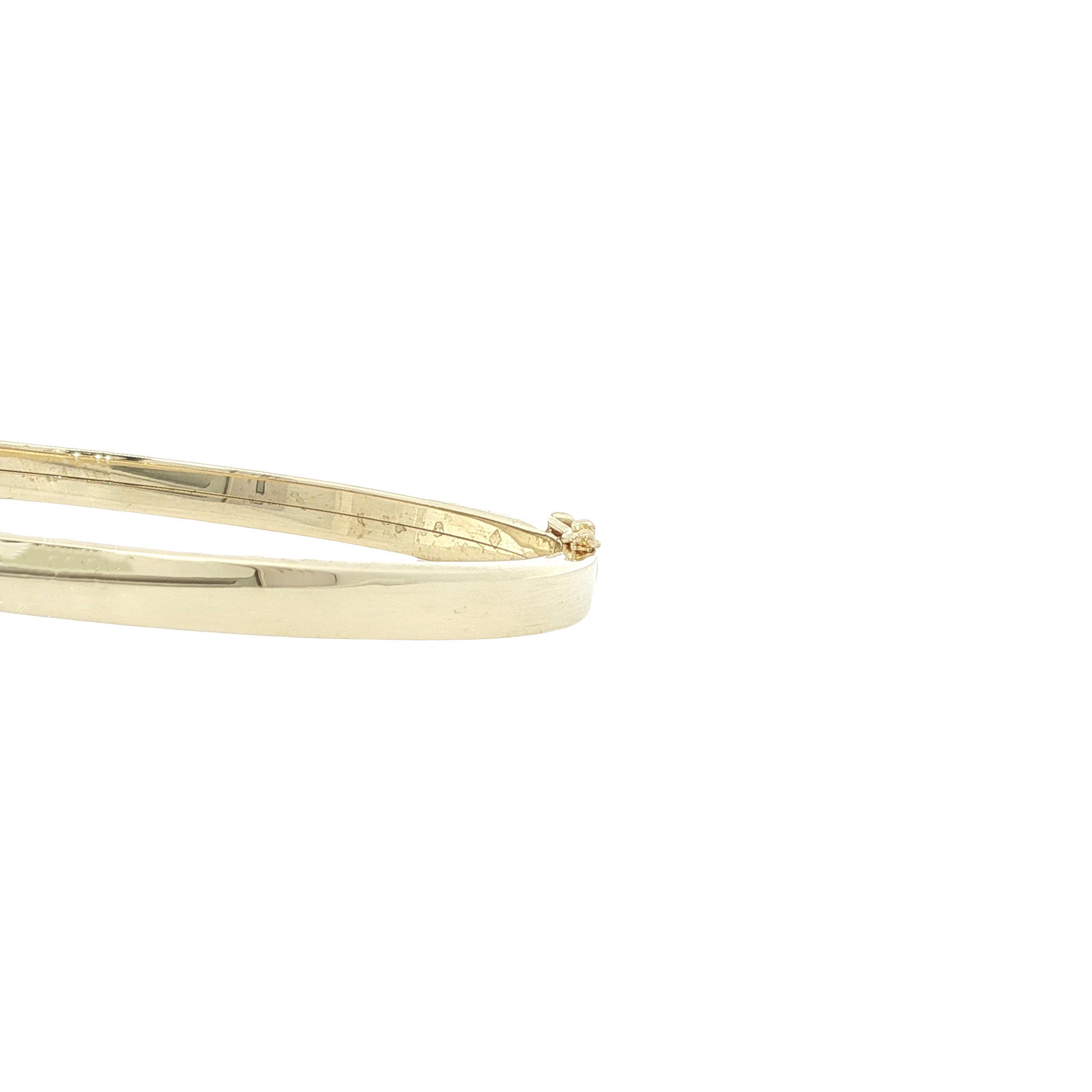 Gouden gladde bangle 14 karaat