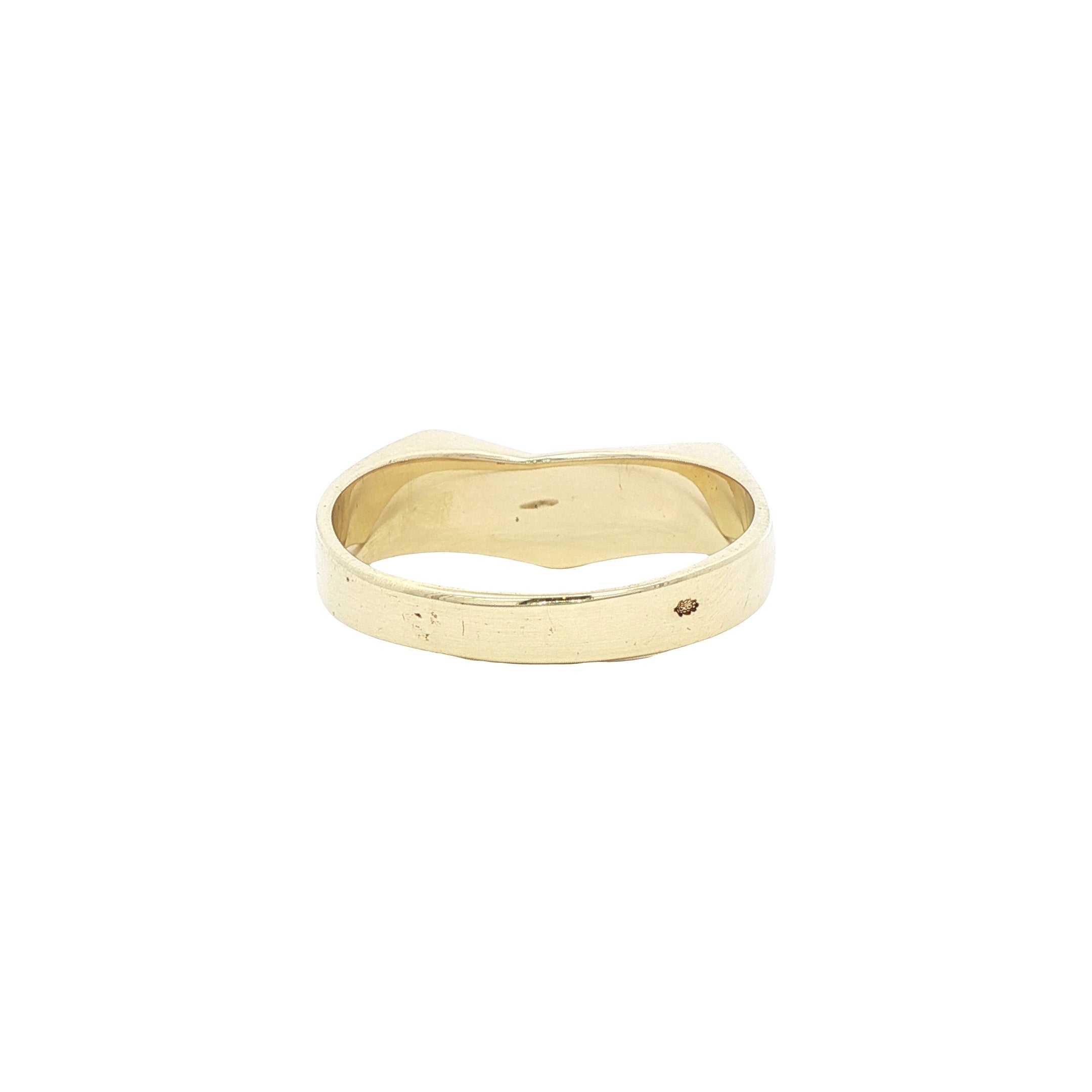 Tricolour gouden zegelring 14 karaat