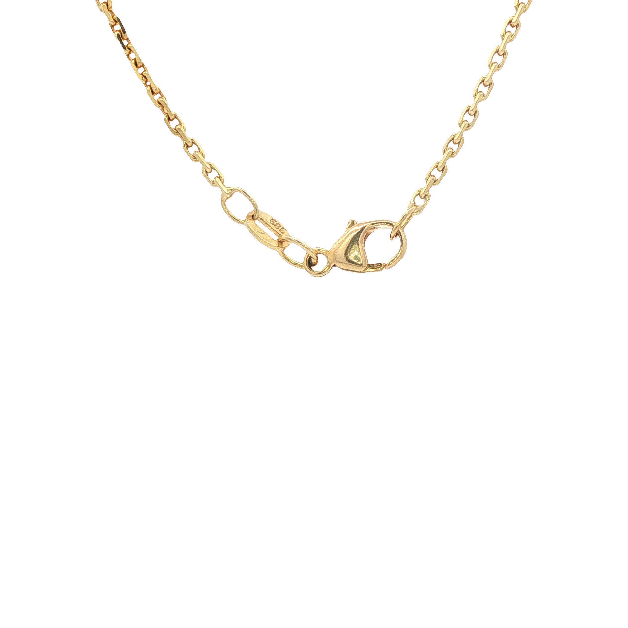 Gouden lengtecollier anker 48 cm 14 karaat