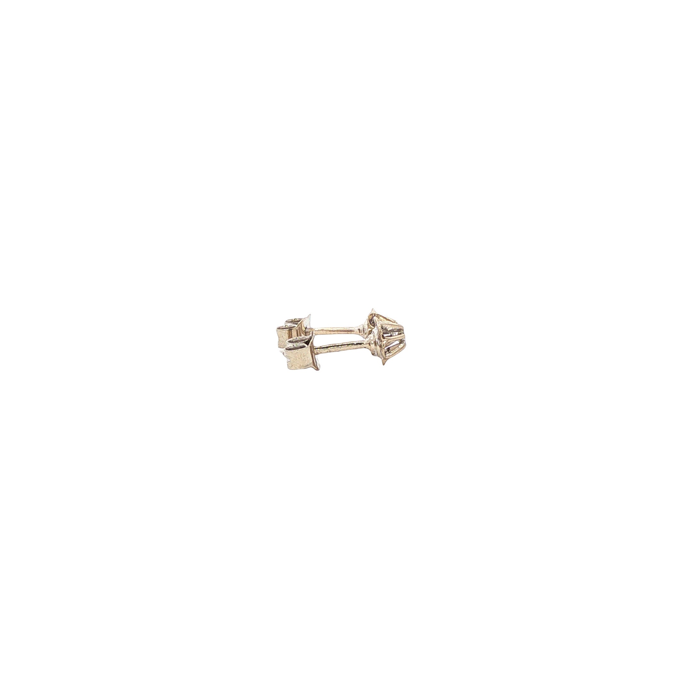 Witgouden solitair oorstekers diamant 14 karaat