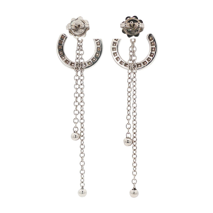 Witgouden oorsieraden met diamant 18 karaat