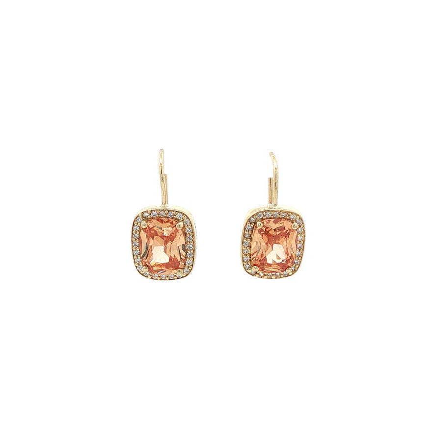 Gouden oorhangers met zirkonia van Blush 14 karaat