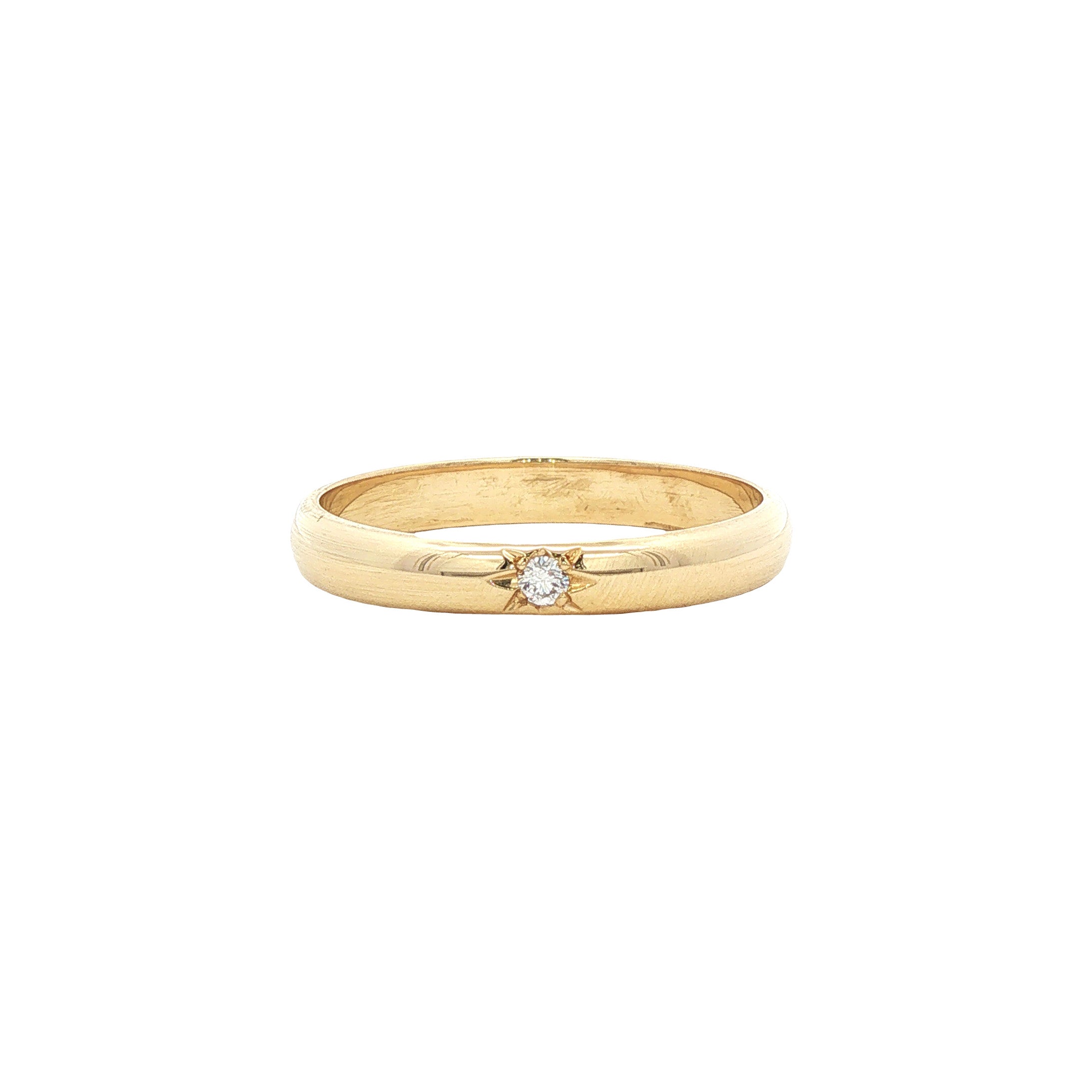 Gouden ring met diamant 14 karaat