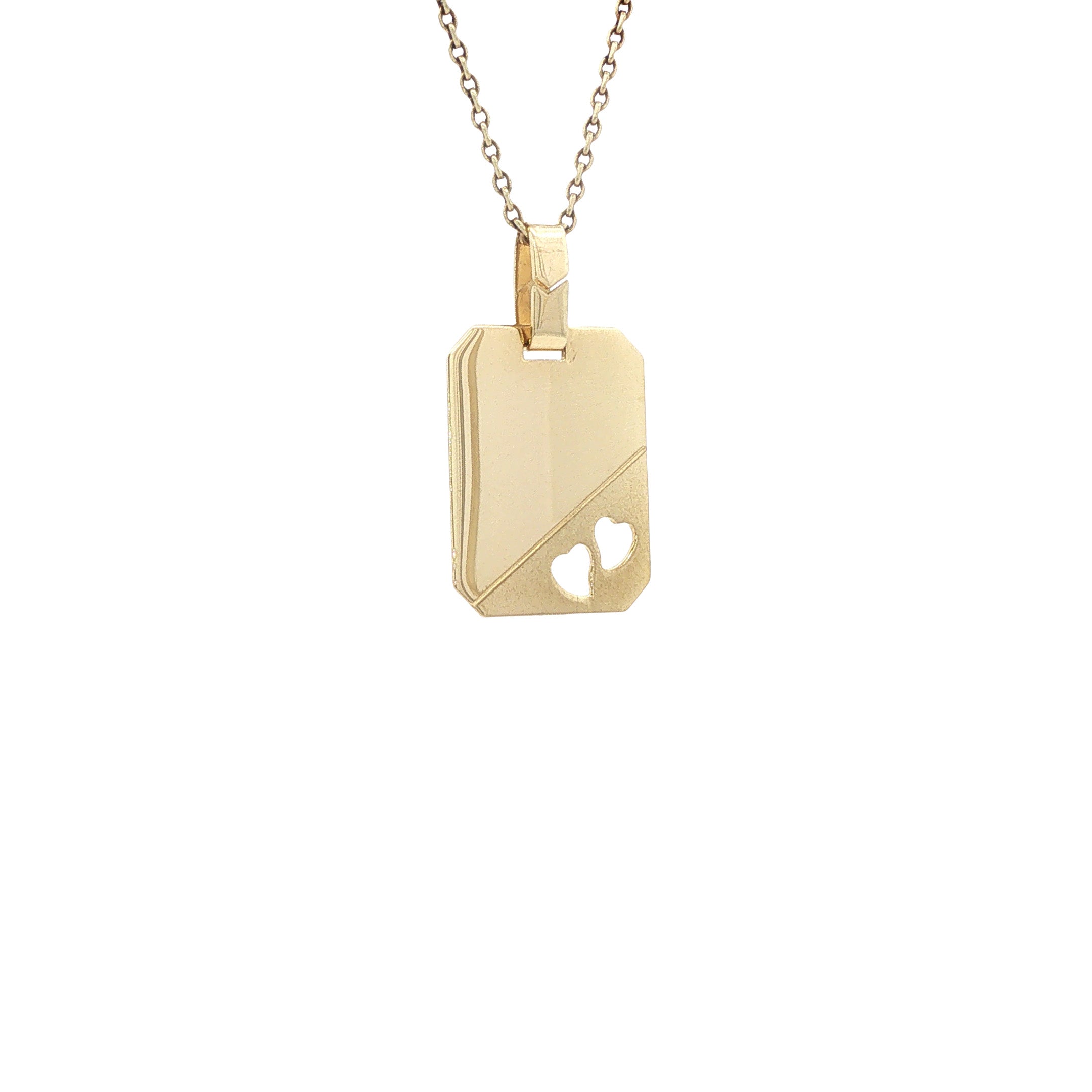 Gouden graveer hanger 14 karaat
