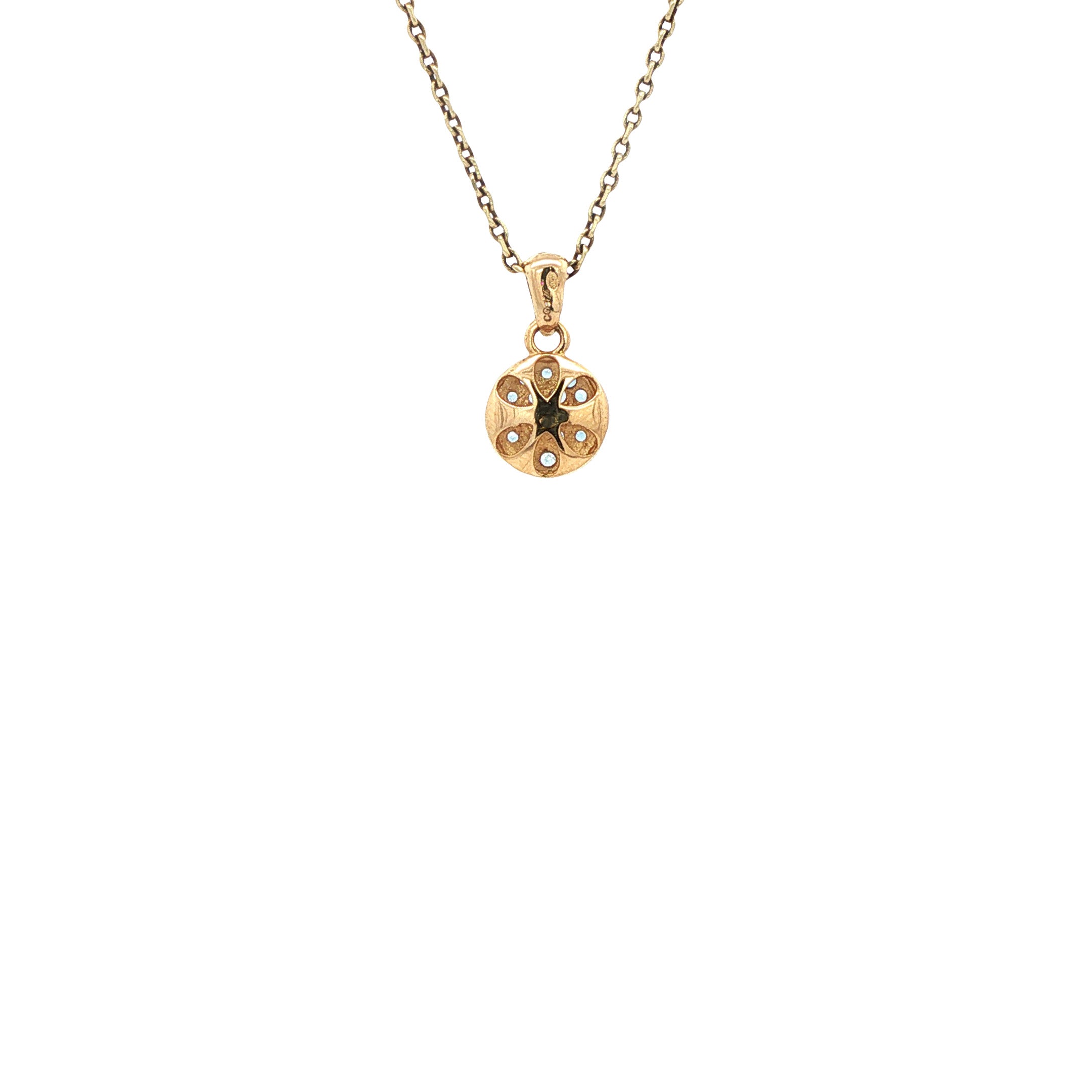 Gouden hanger met aquamarijn 14 karaat* nieuw