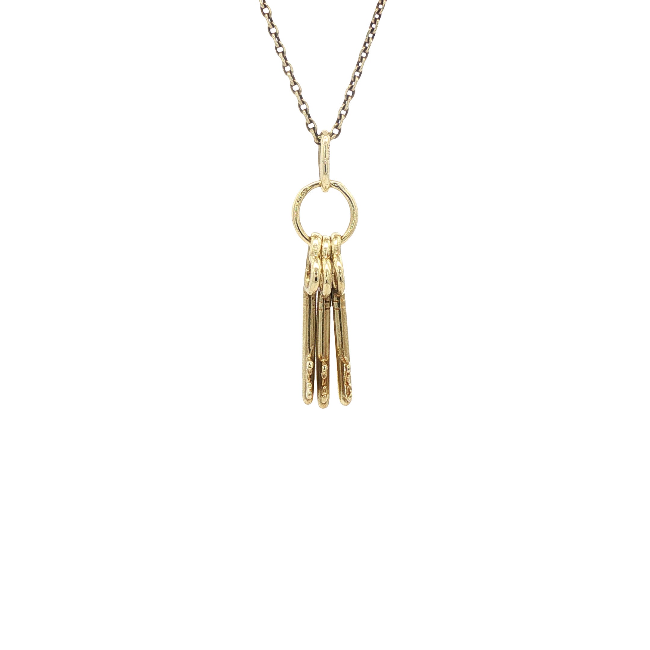 Gouden hanger met sleutels 14 karaat