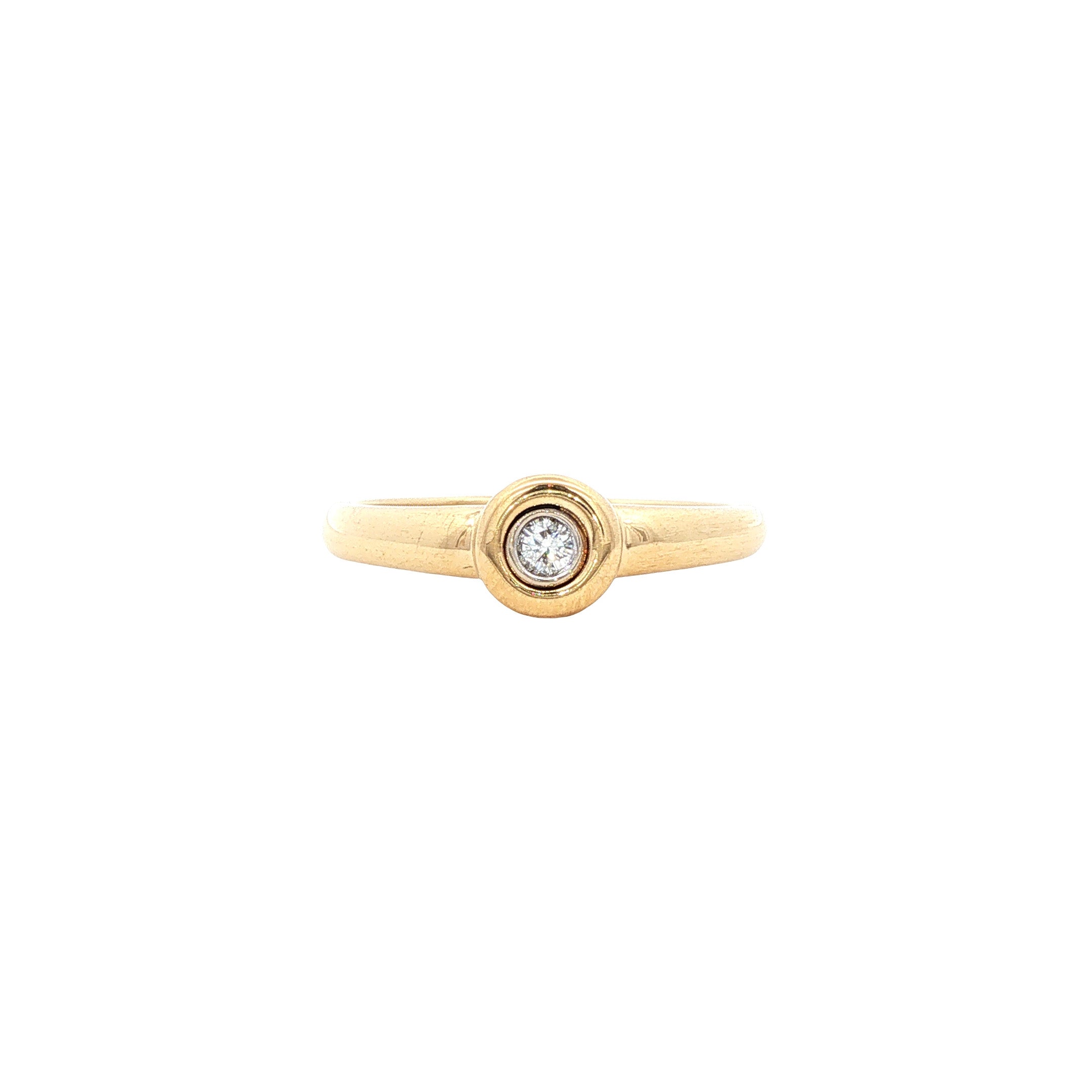 Gouden ring met diamant 18 karaat