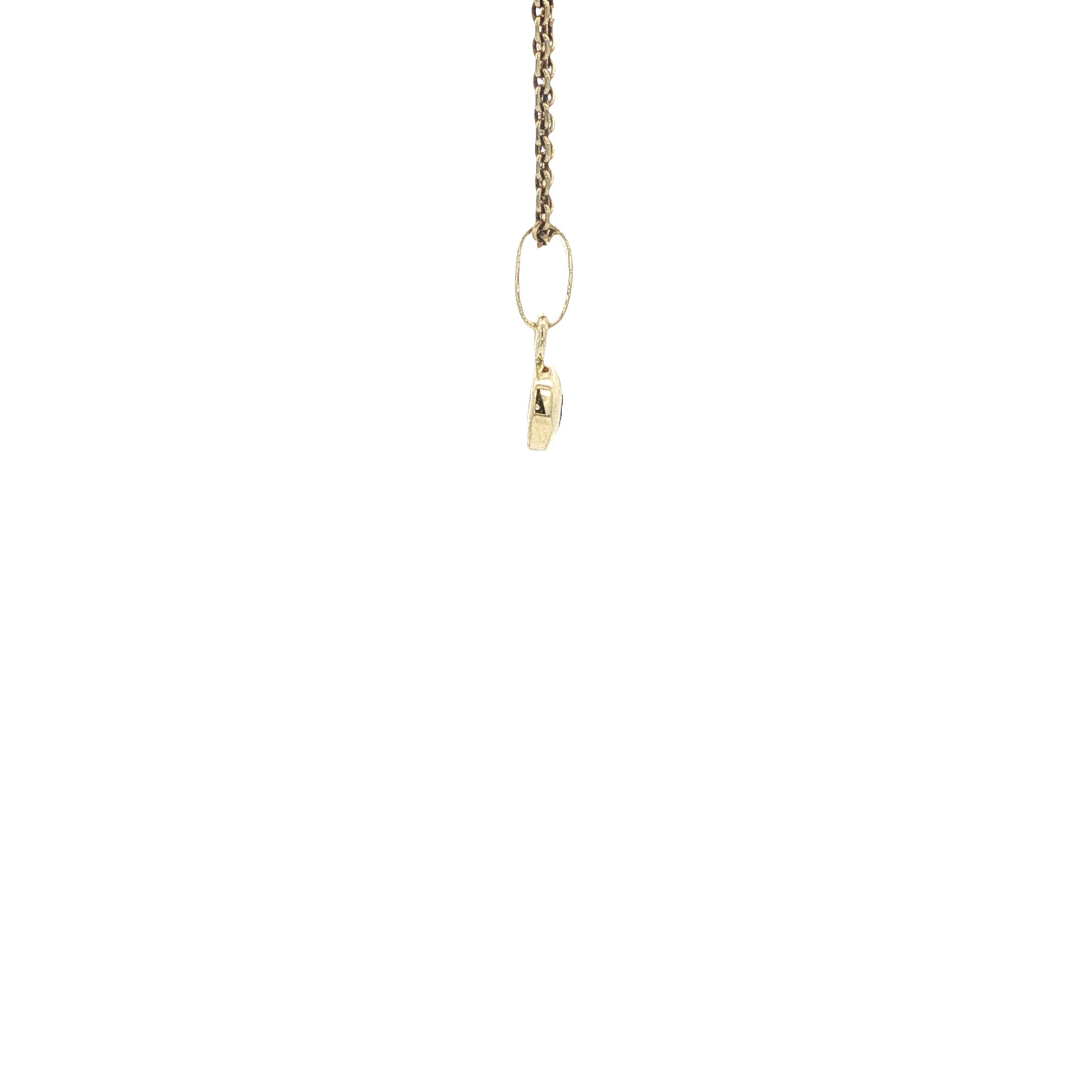 Gouden hanger met diamant 14 karaat