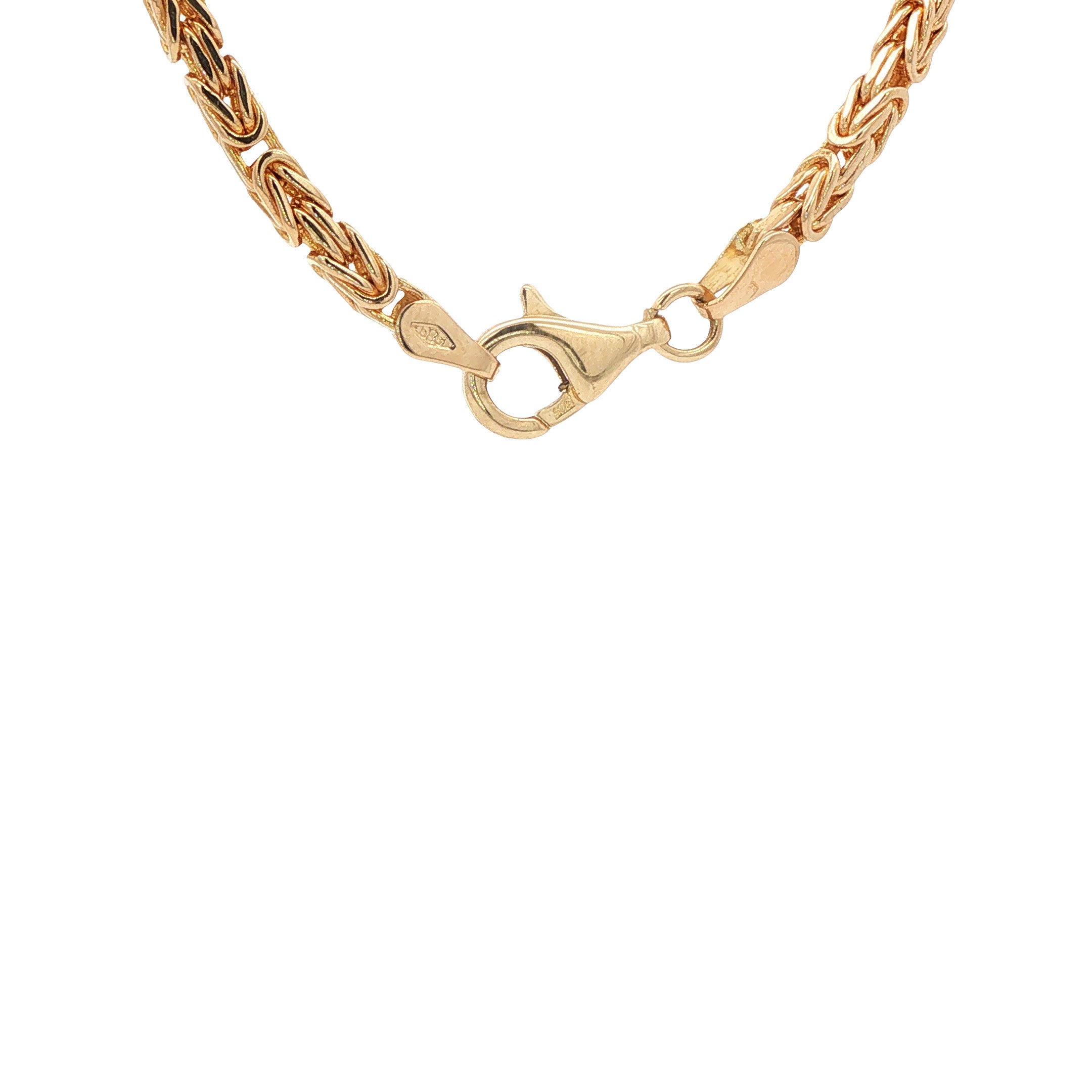 Gouden konings collier 50 cm 14 karaat