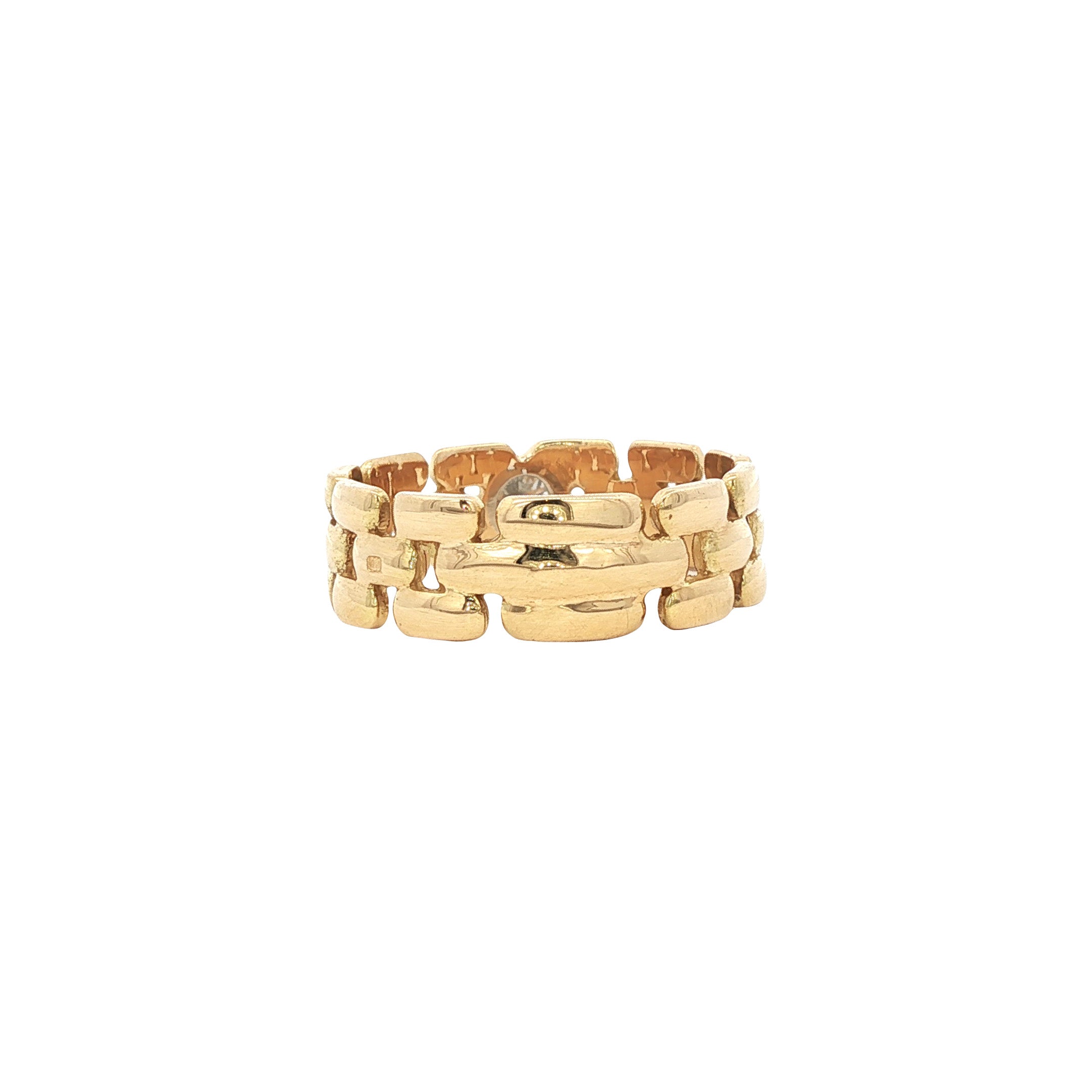 18-karat gold ring with a diamond