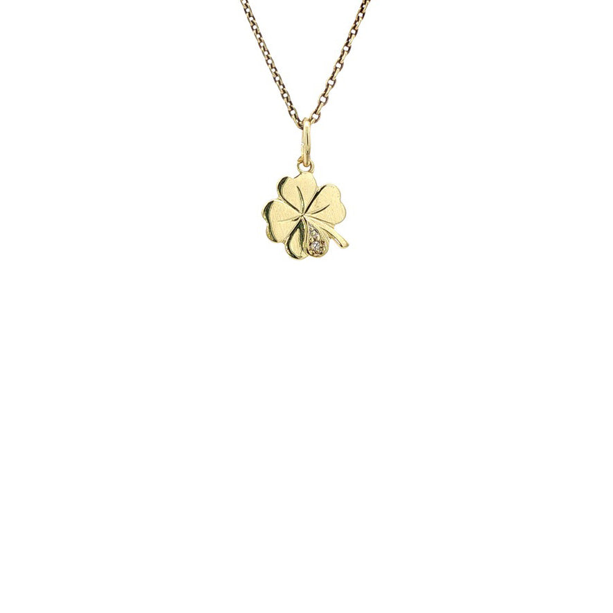 Gouden hanger klaver vier 14 karaat