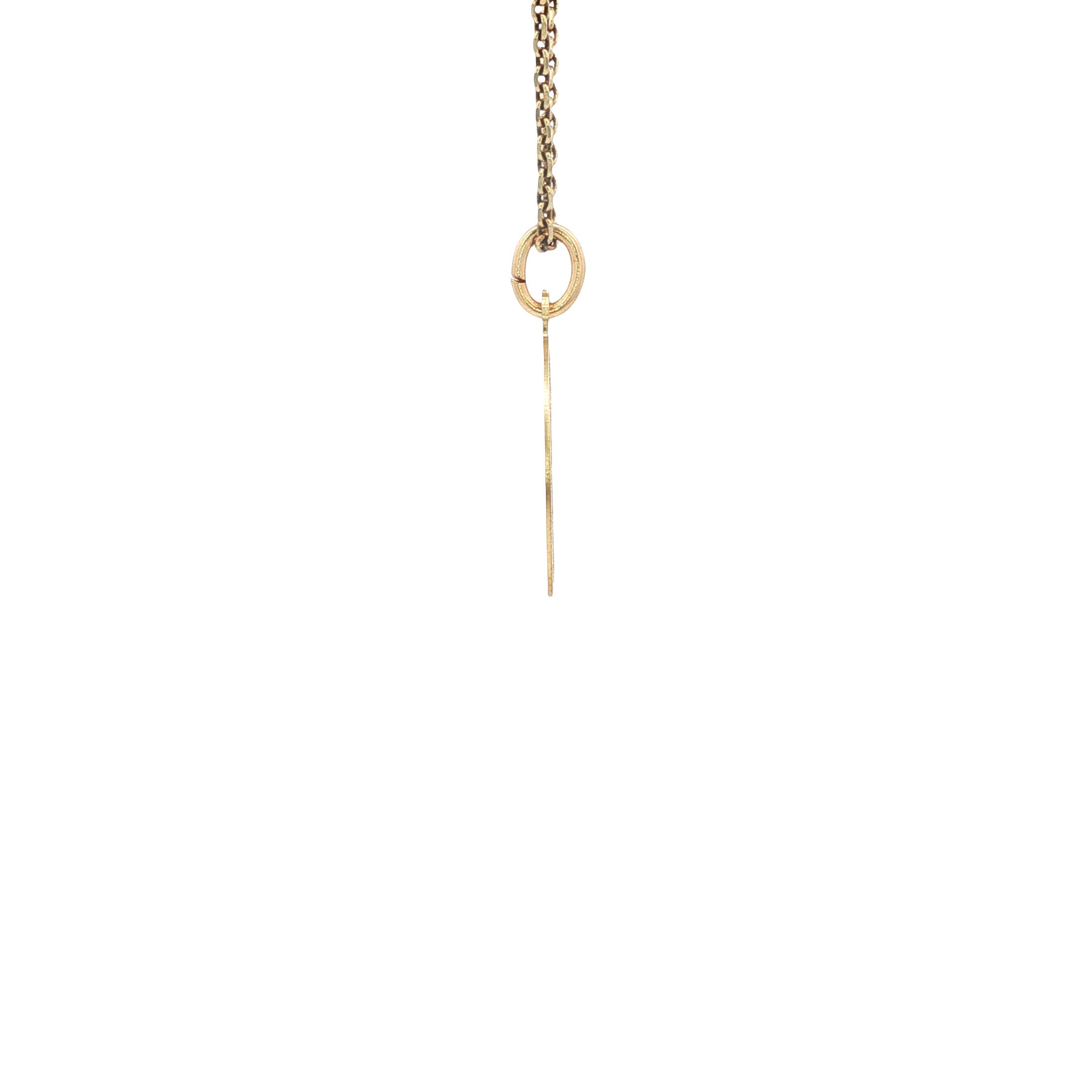 Gouden graveerhanger met voetjes 14 karaat*nieuw
