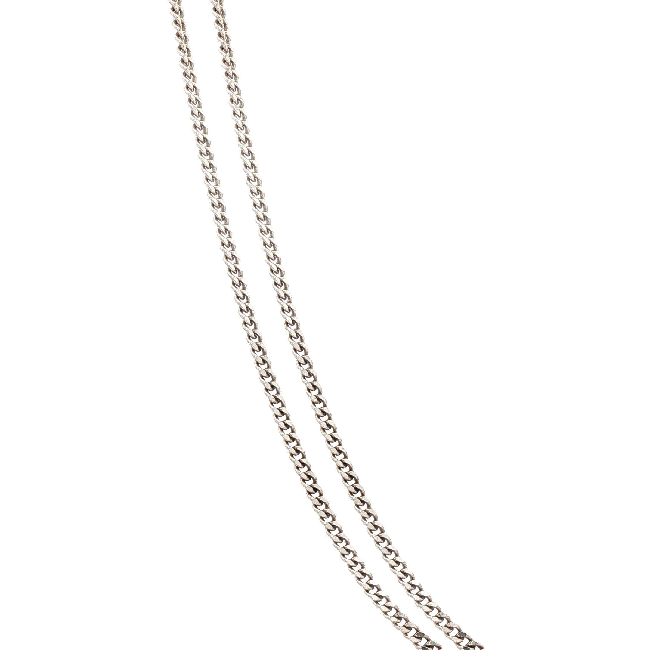Witgouden lengtecollier gourmet 44 cm 14 karaat
