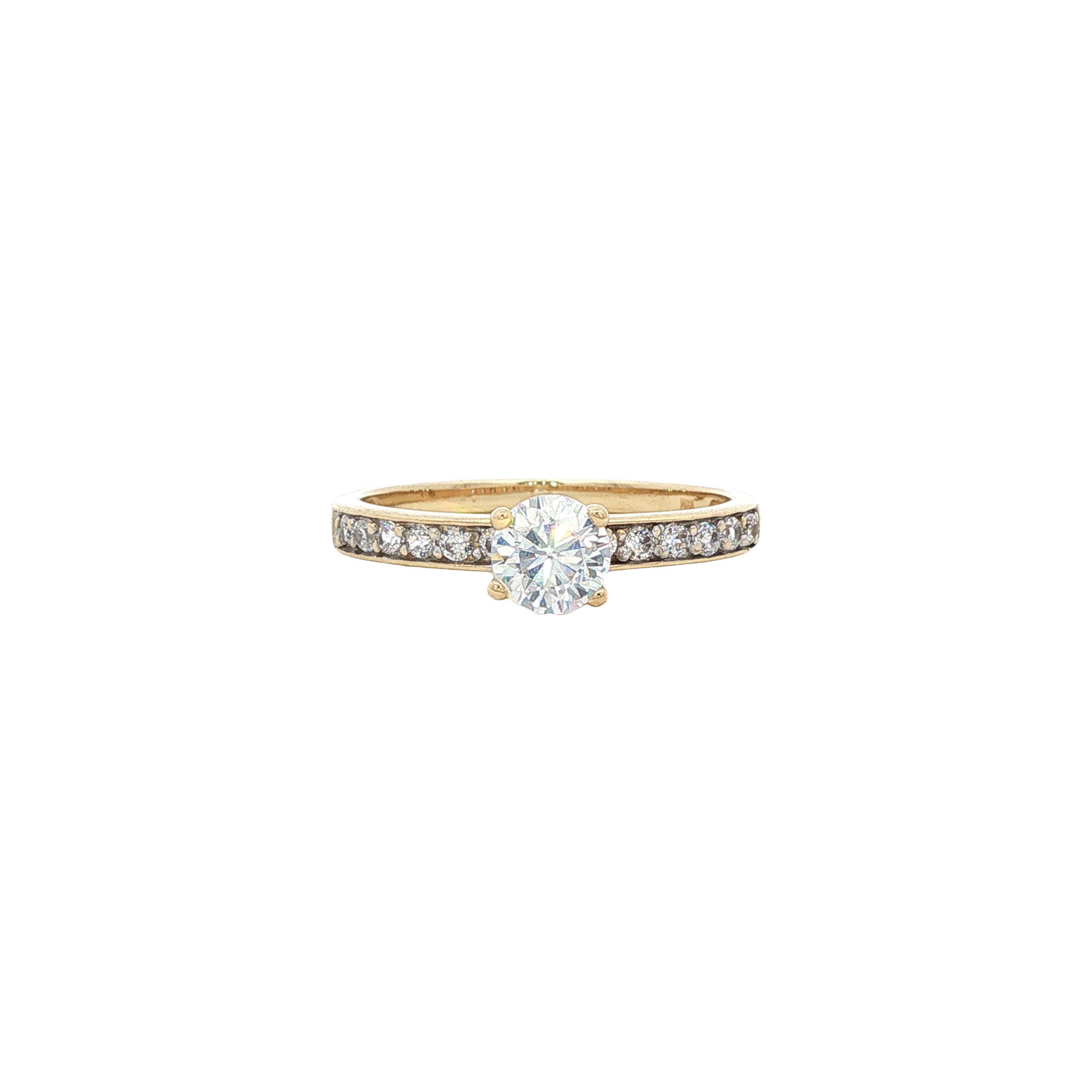 Gouden ring zirkonia 14 karaat