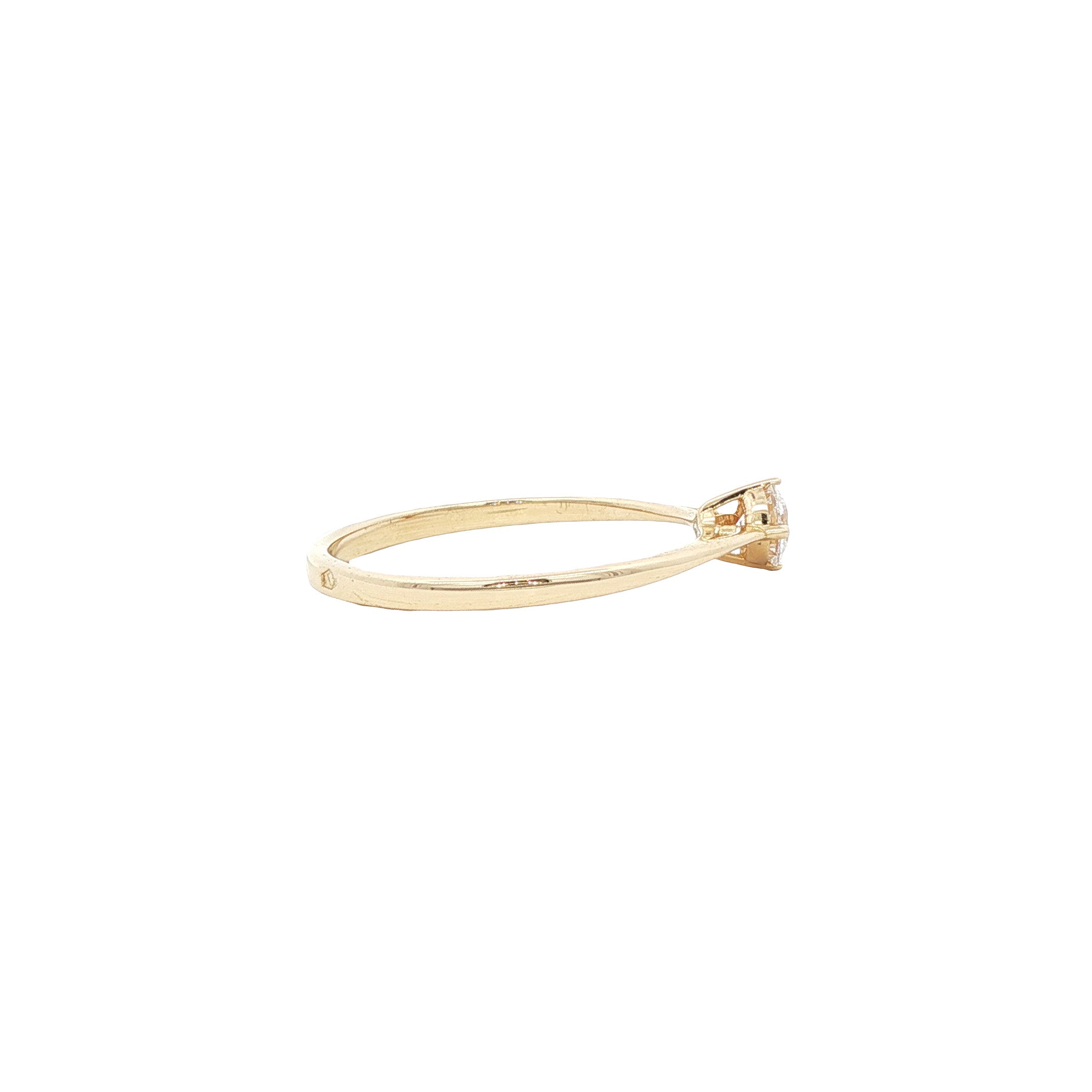 Gouden ring met diamant 14 karaat