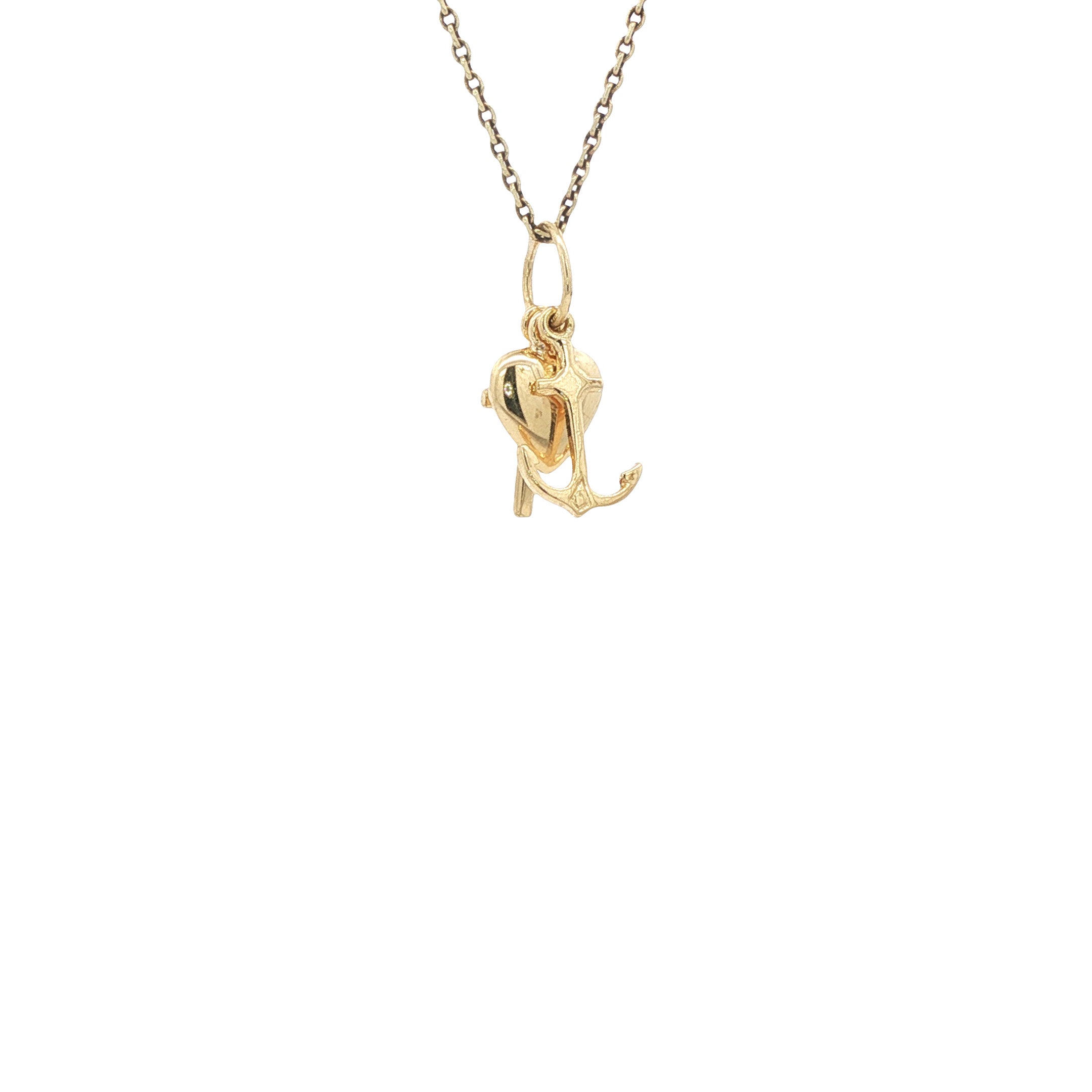 Gouden hanger geloof, hoop en liefde 14 karaat
