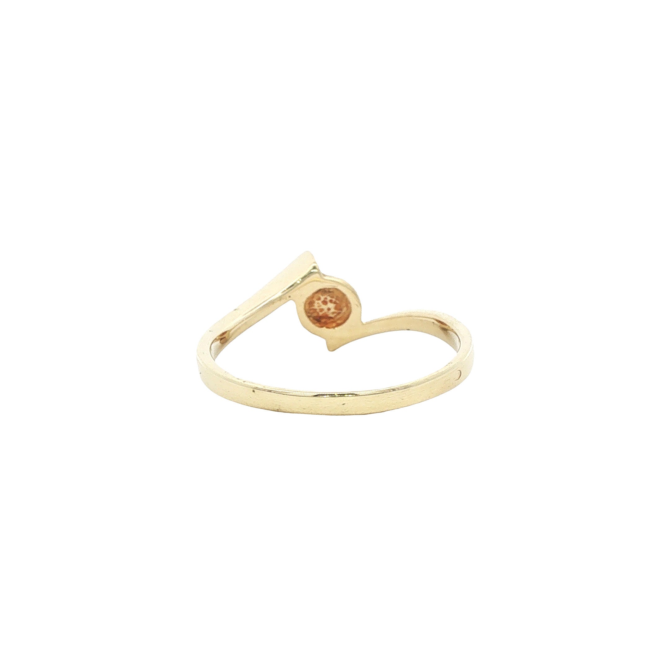 Gouden ring met parel 14 karaat