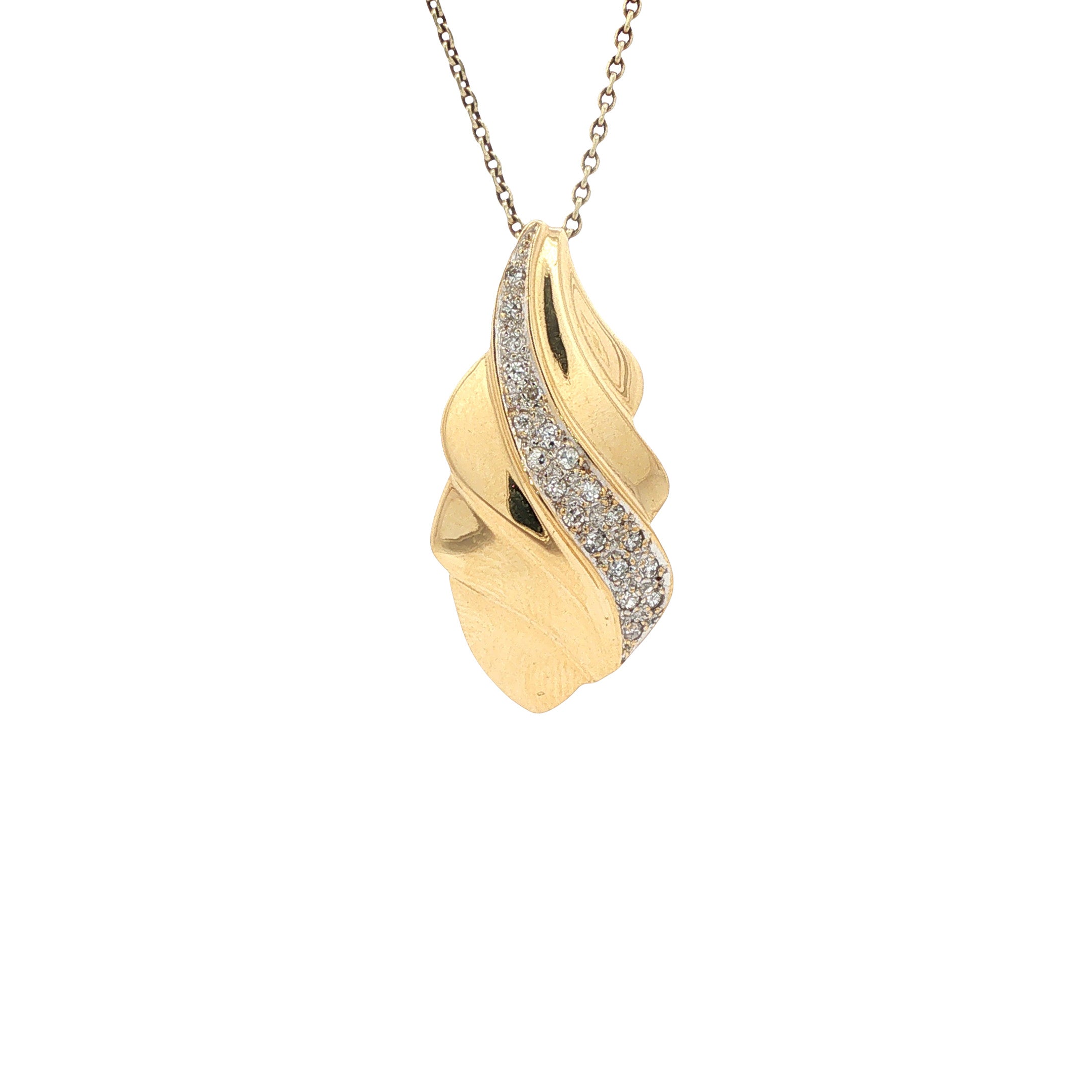 Gouden hanger met diamant 18 karaat