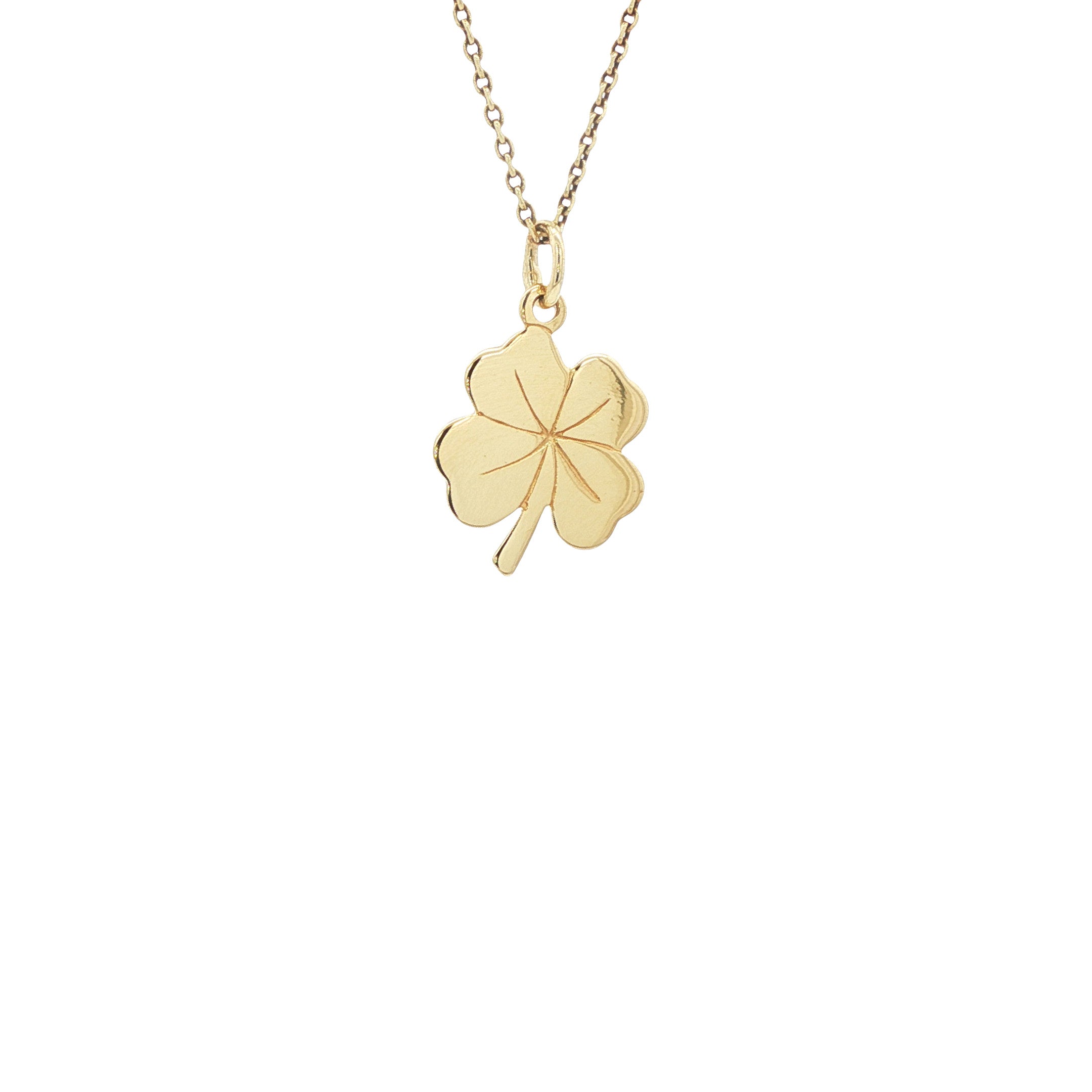 Gouden hanger klaver vier 14 karaat