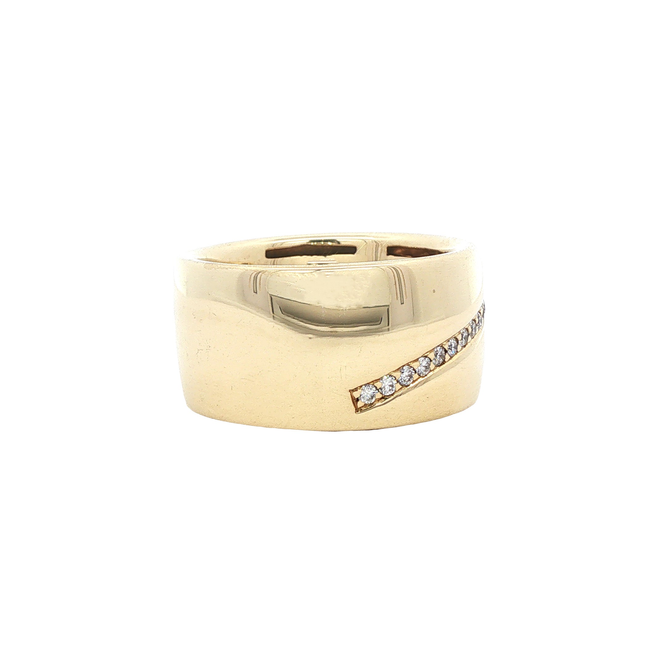 Gouden ring met diamant 14 karaat