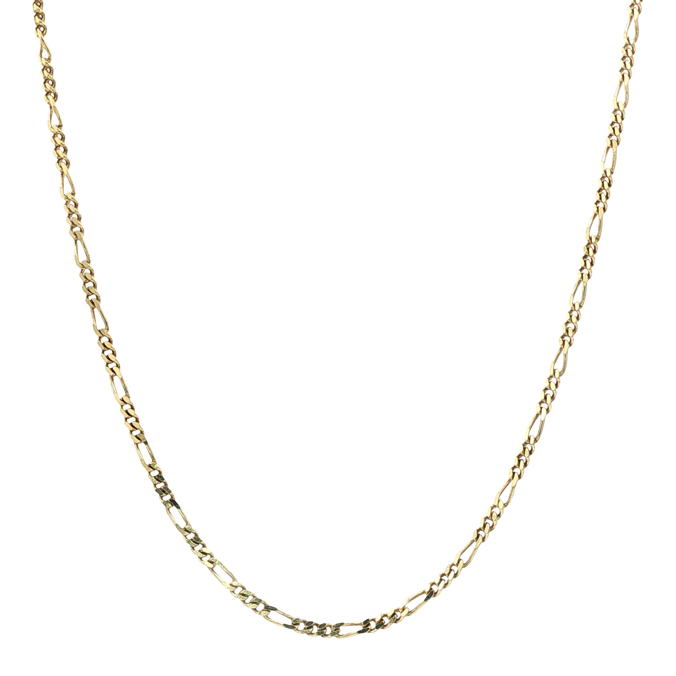 Gouden figaro collier 55 cm 14 karaat