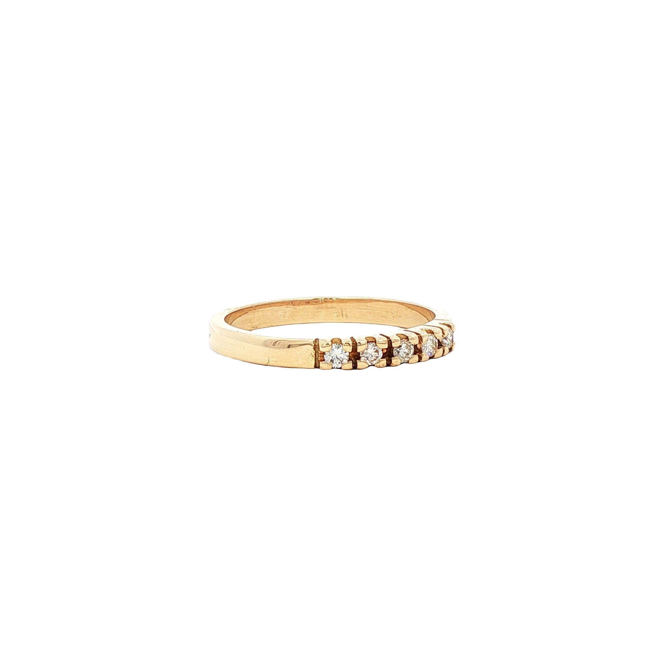 Gouden memoire ring met diamant 14 karaat