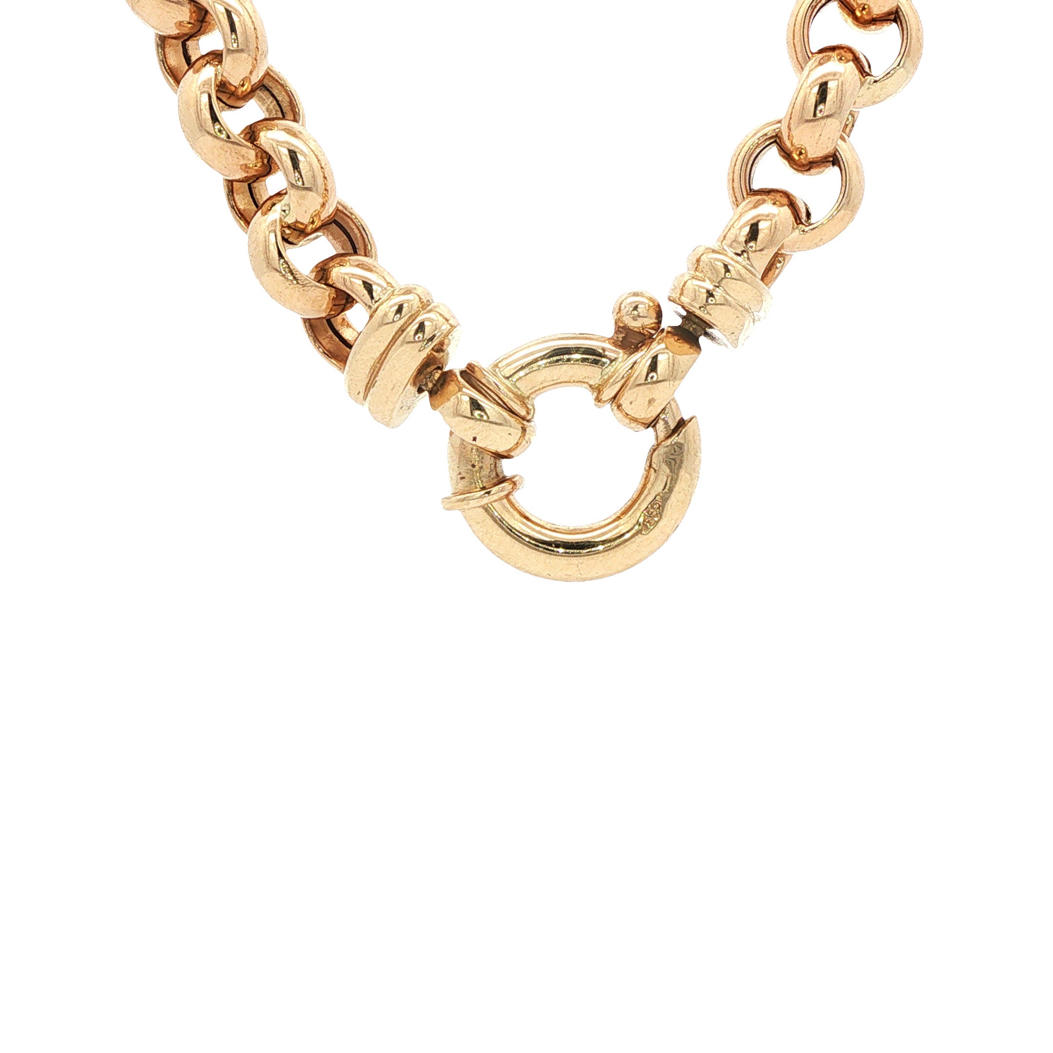 Gouden jasseron collier 50 cm 14 karaat