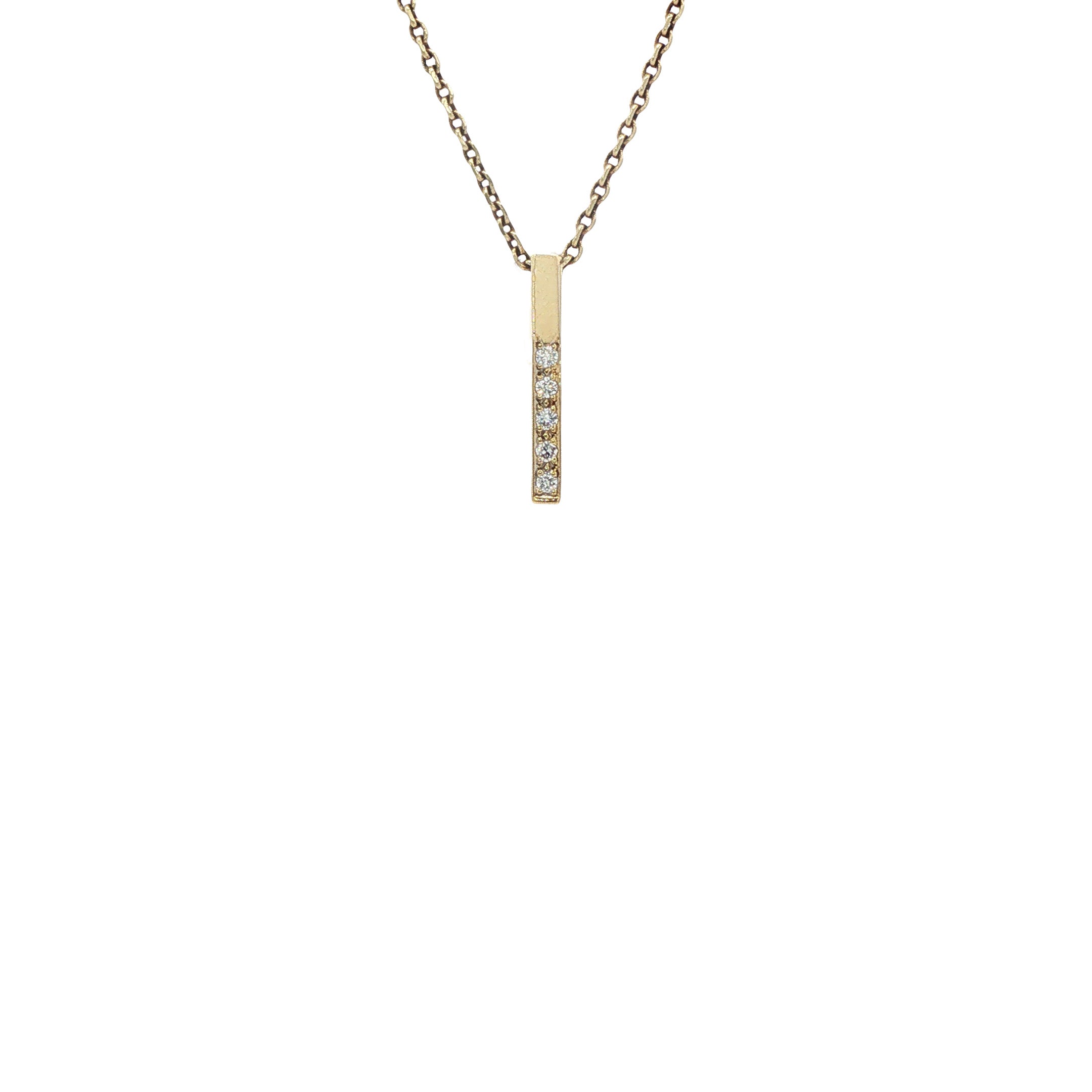 Gouden hanger met diamant 14 karaat