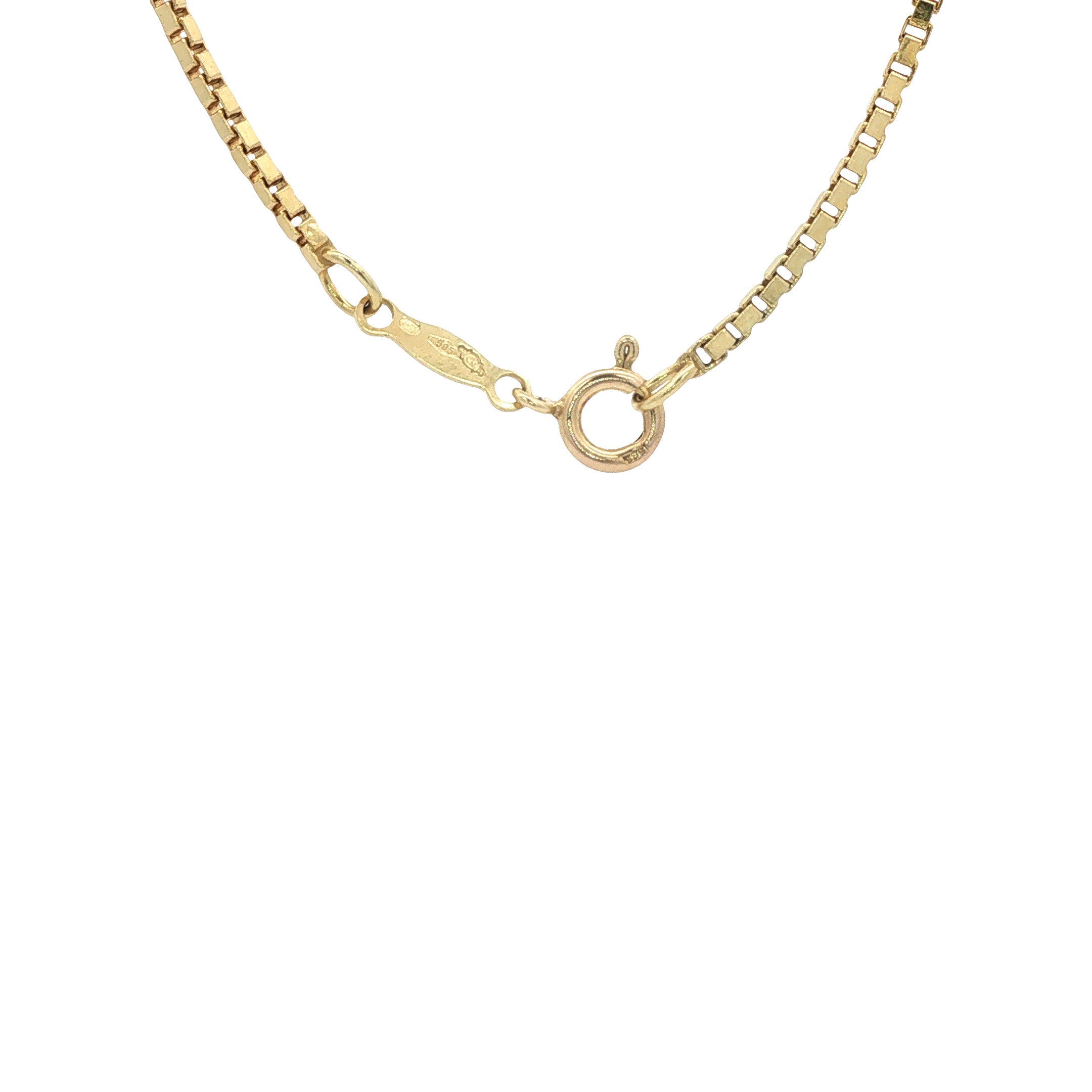 Gouden lengtecollier venetiaan 56 cm 14 karaat