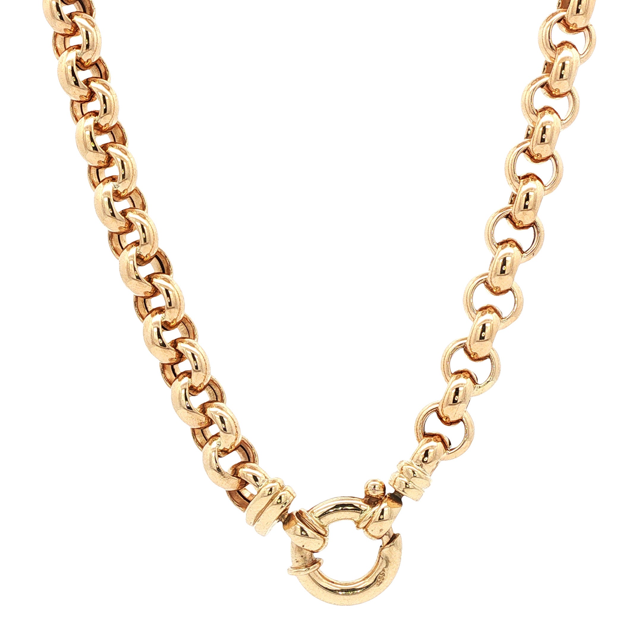 Gouden jasseron collier 50 cm 14 karaat