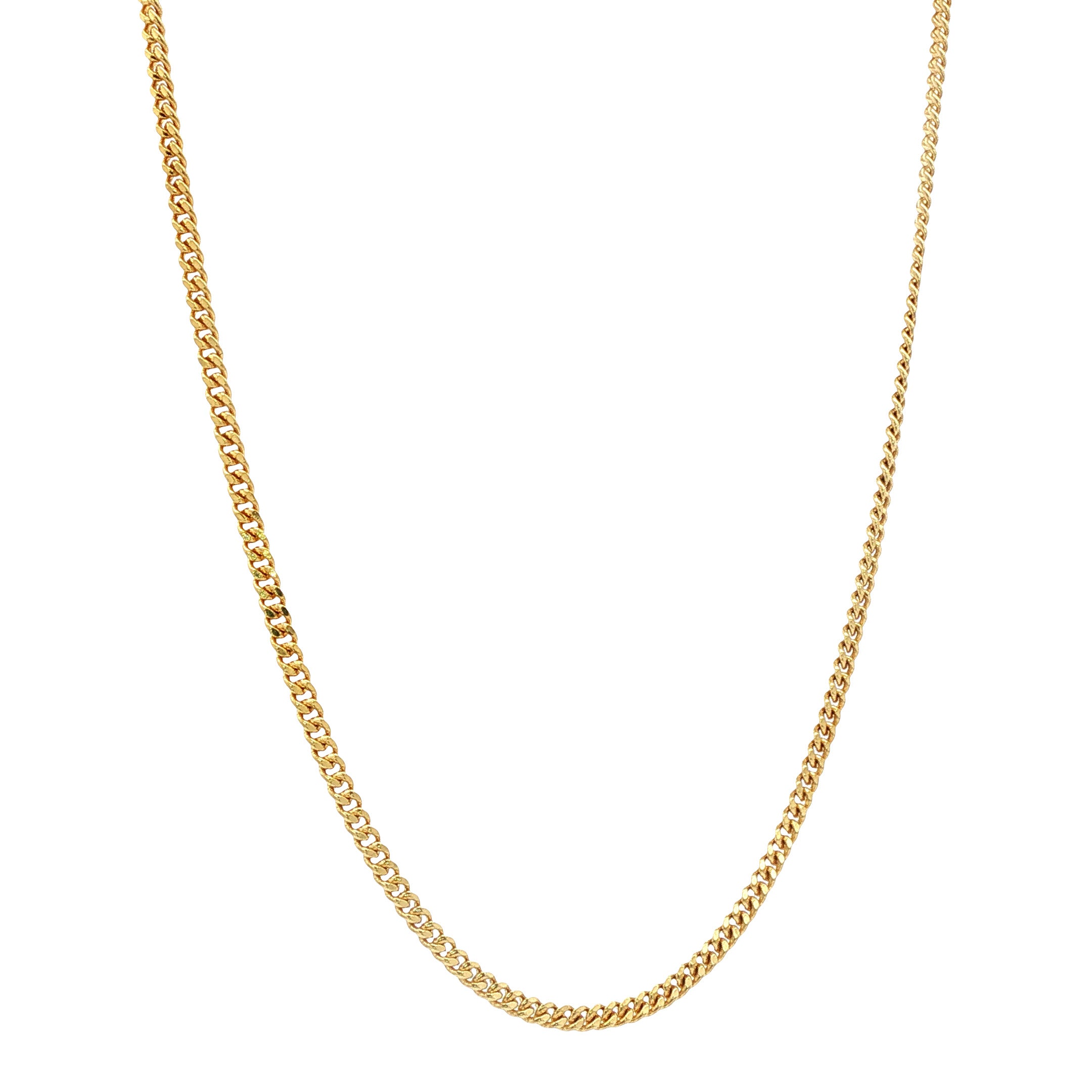 Gouden lengtecollier gourmet 60.5 cm 14 karaat