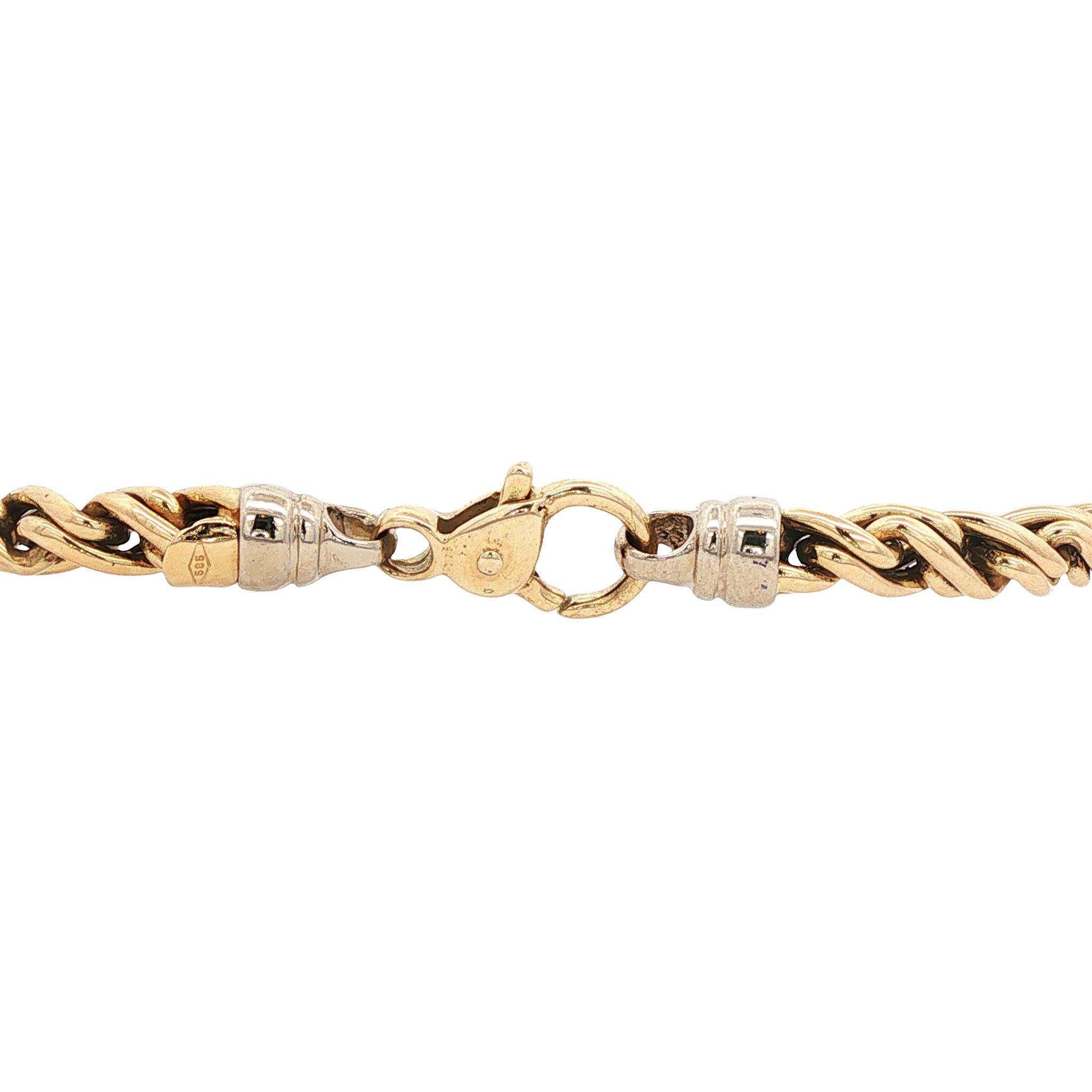 Gouden fantasie armband 19.5 cm 14 karaat