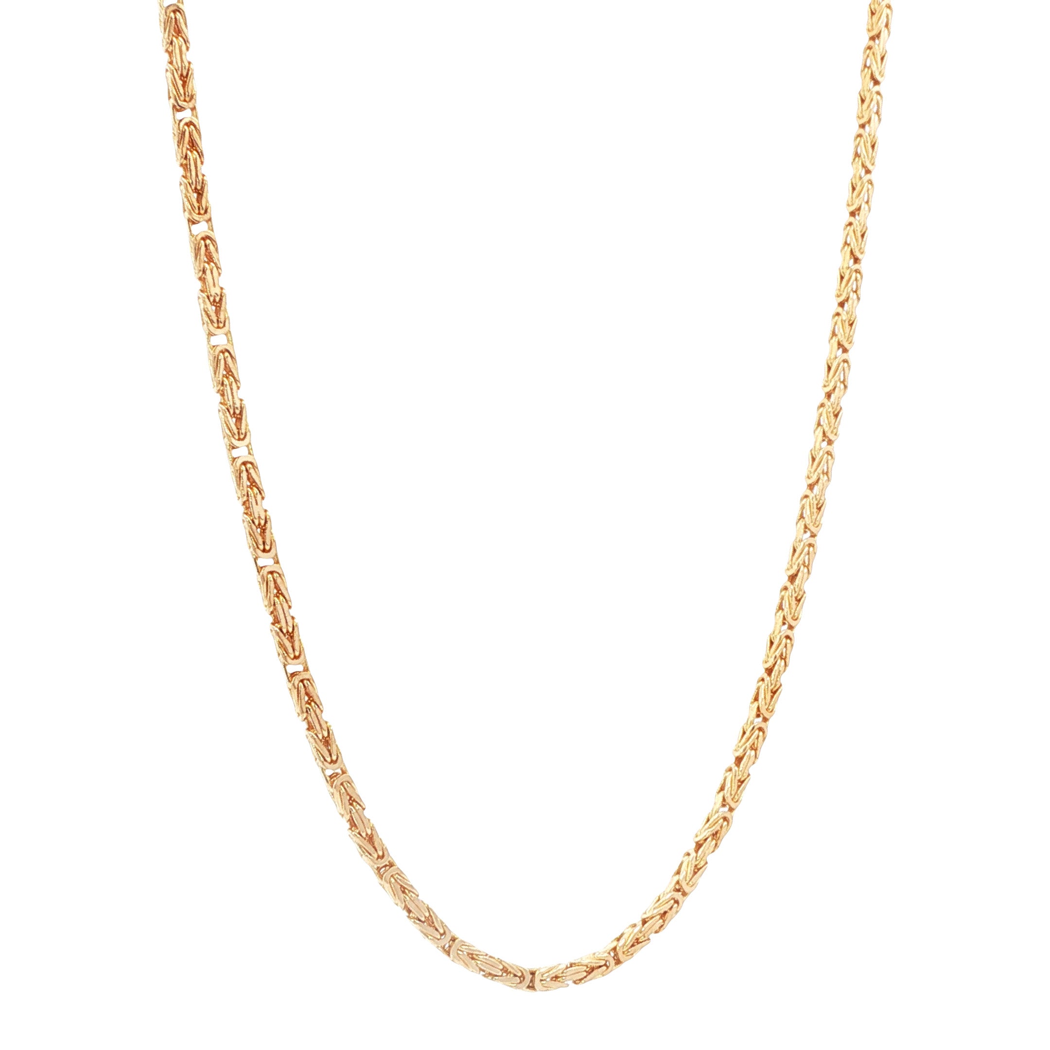 Gouden konings collier 80 cm 14 karaat
