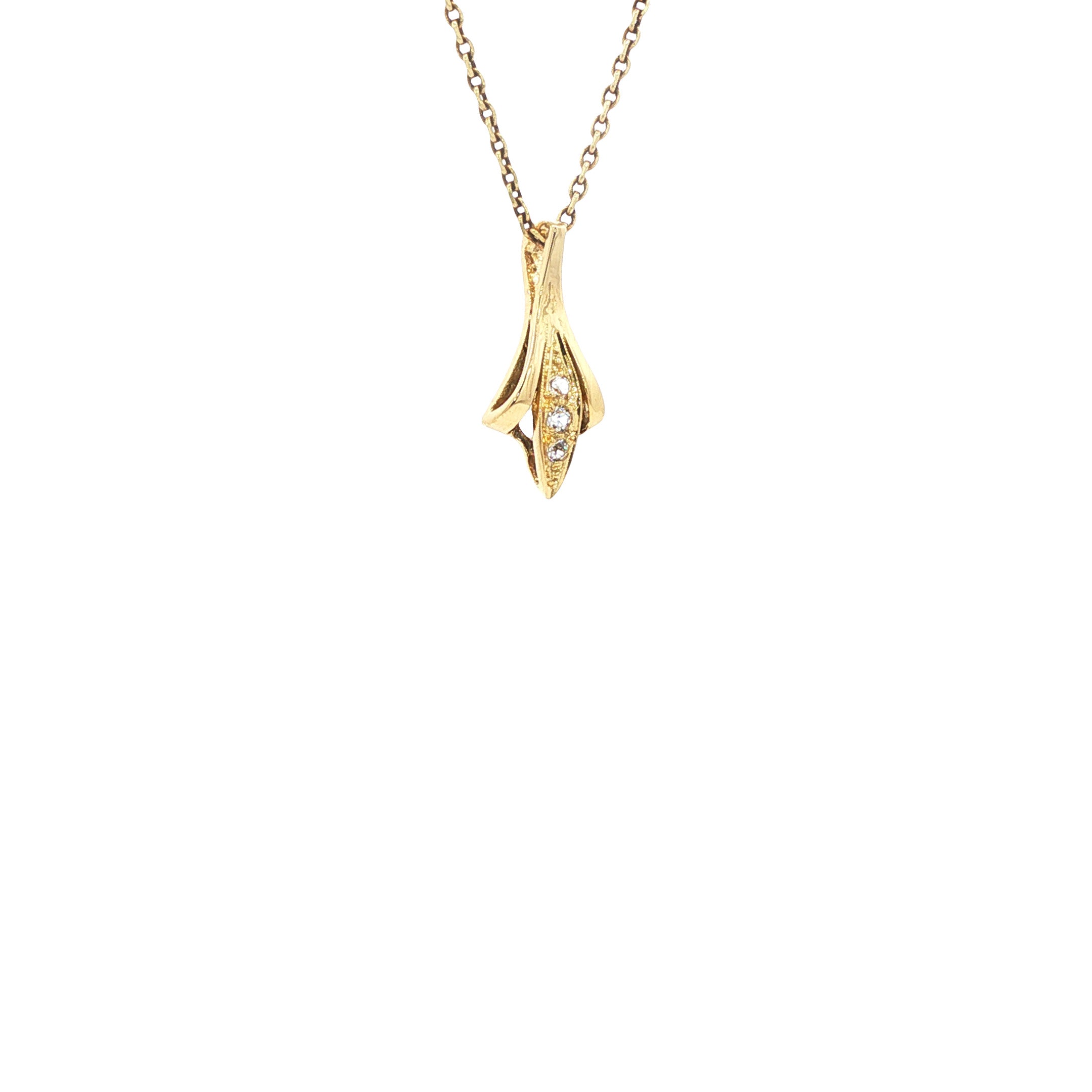 Gouden hanger met zirkonia 14 karaat