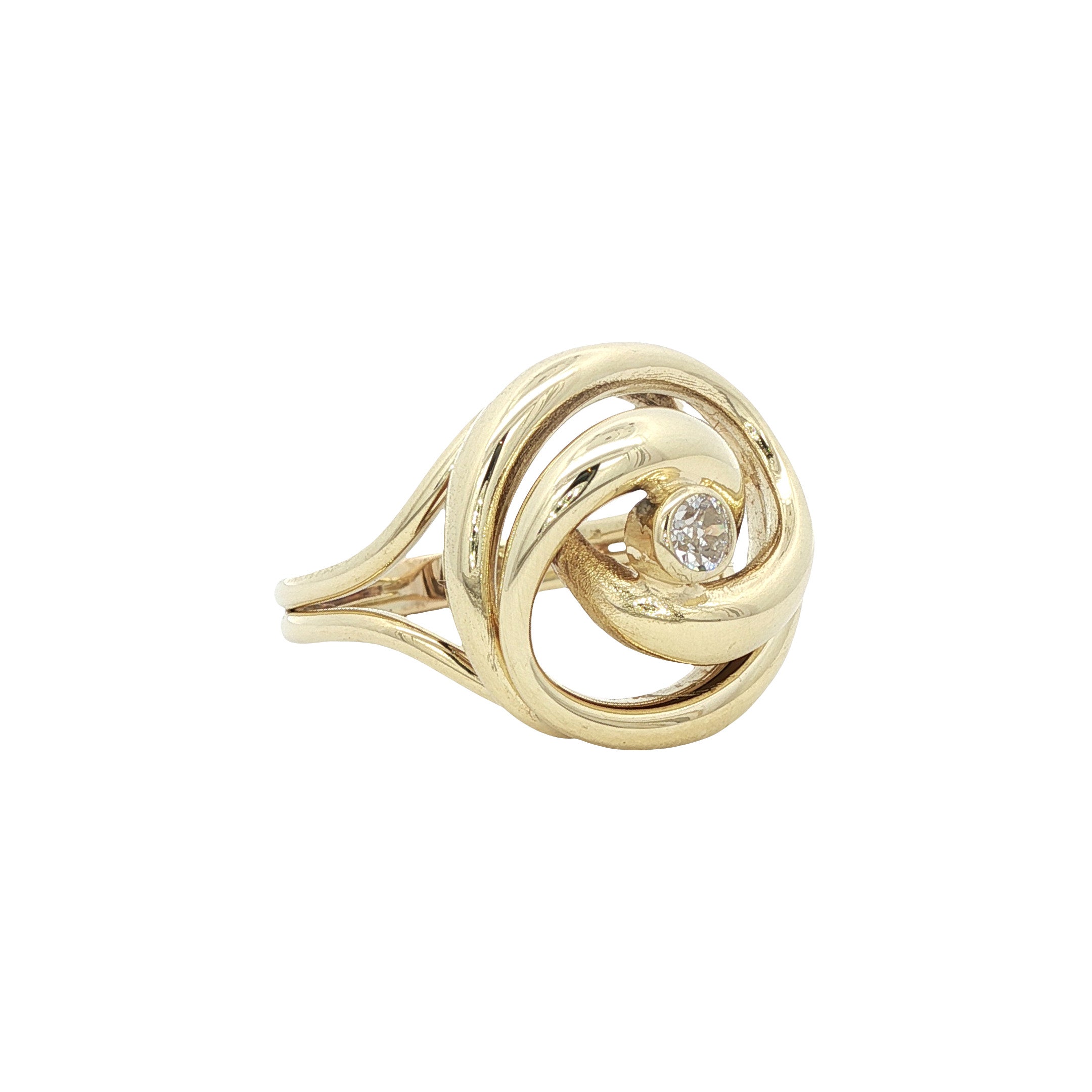 14-karat gold ring with a diamond