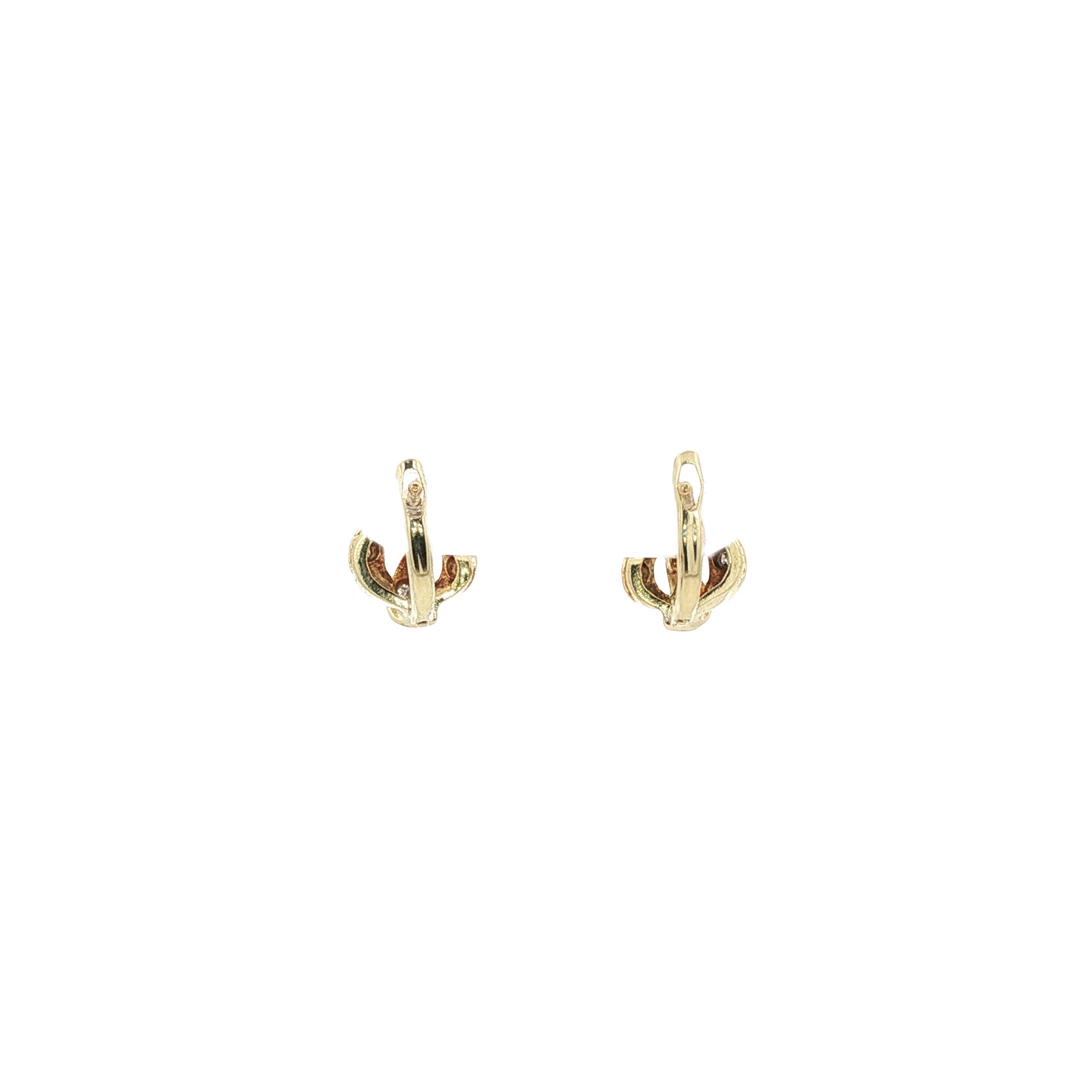 14-karat gold earrings with diamond