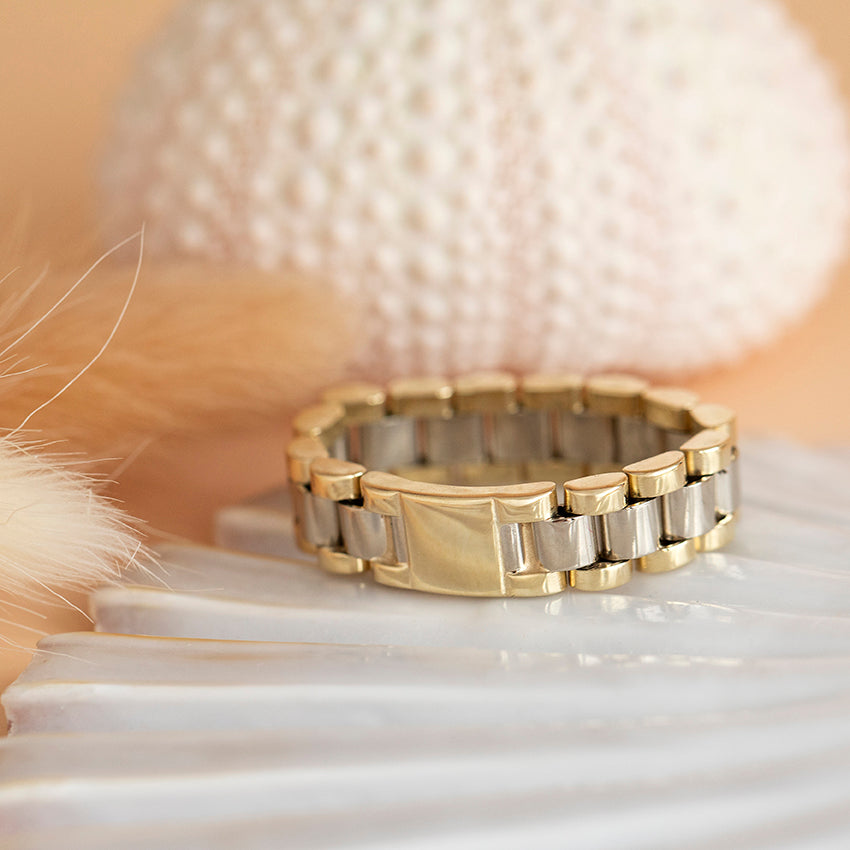 Gouden rolex ring 14 karaat