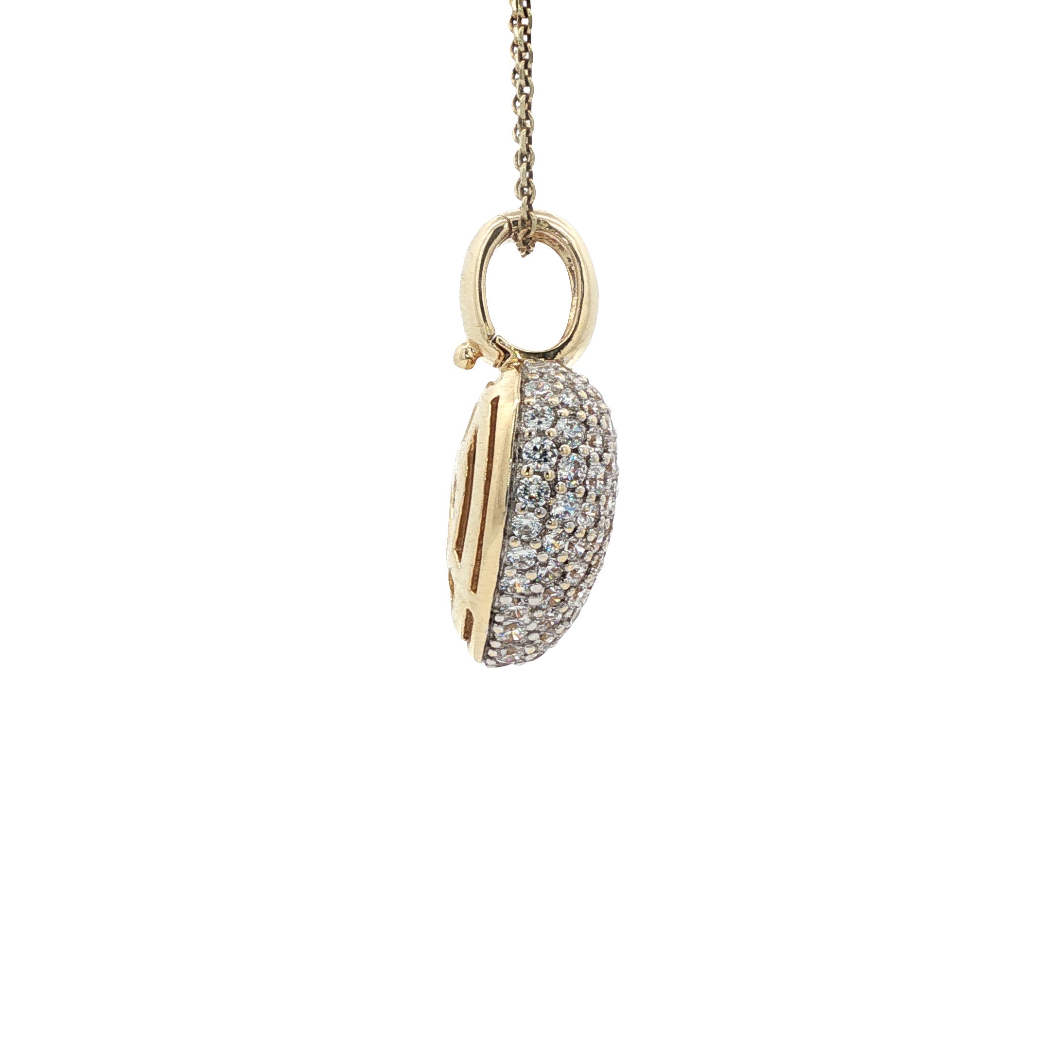 Gouden hart hanger met zirkonia van Blush 14 karaat