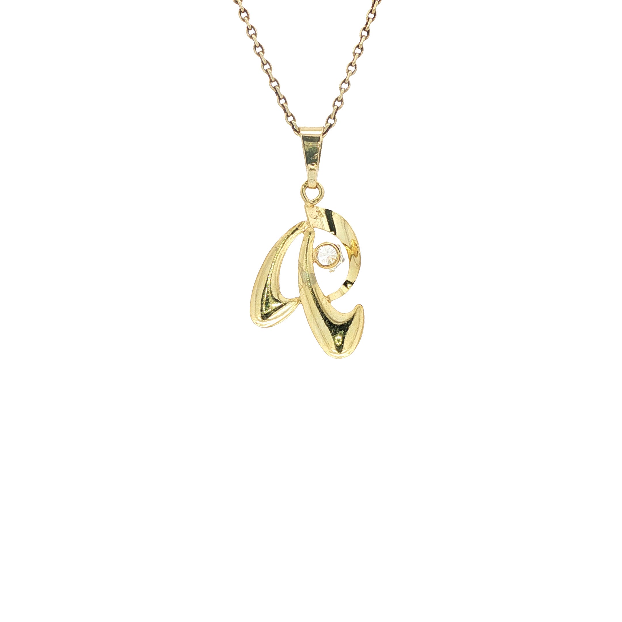 14 karat gold pendant with zirconia