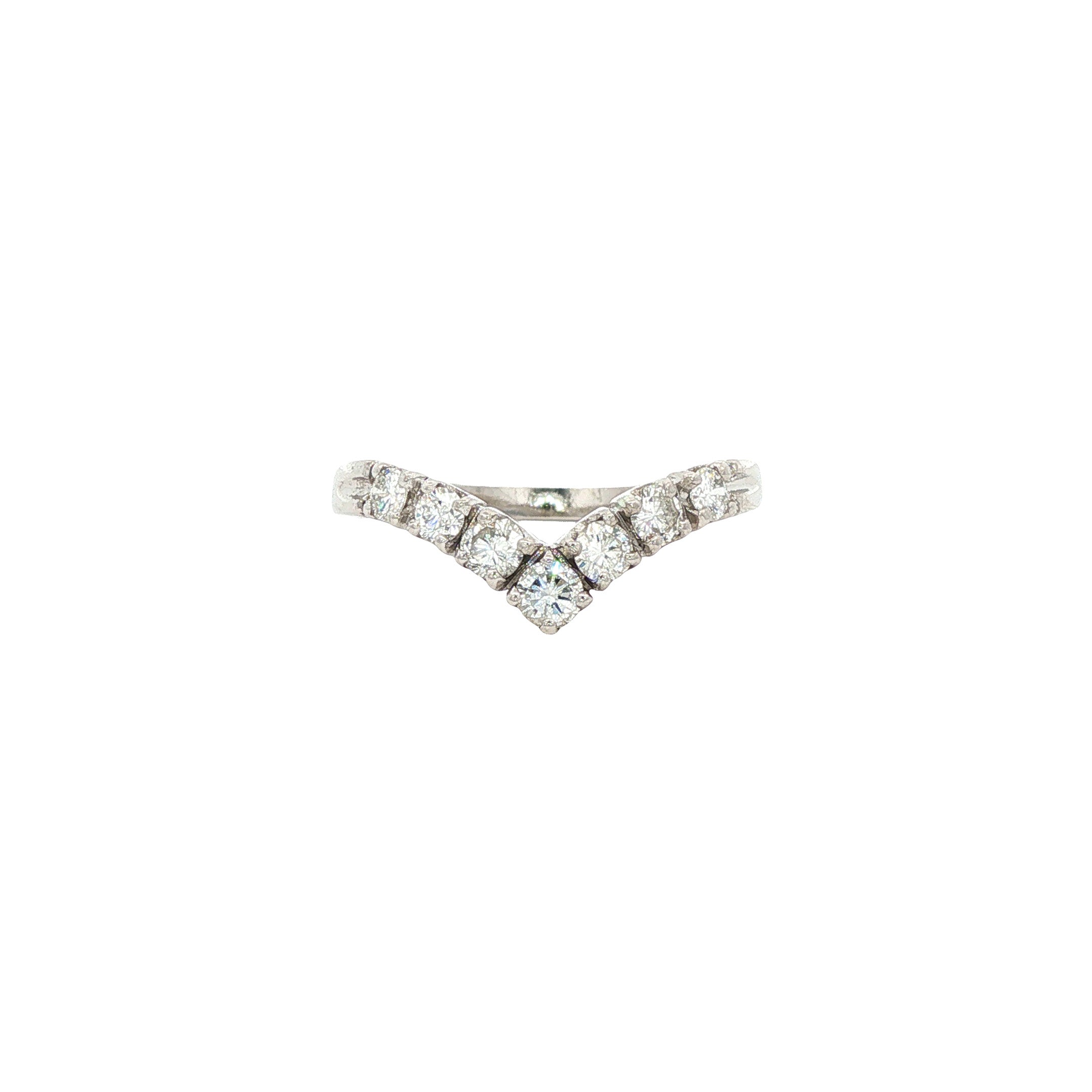 Witgouden ring met diamant 14 karaat