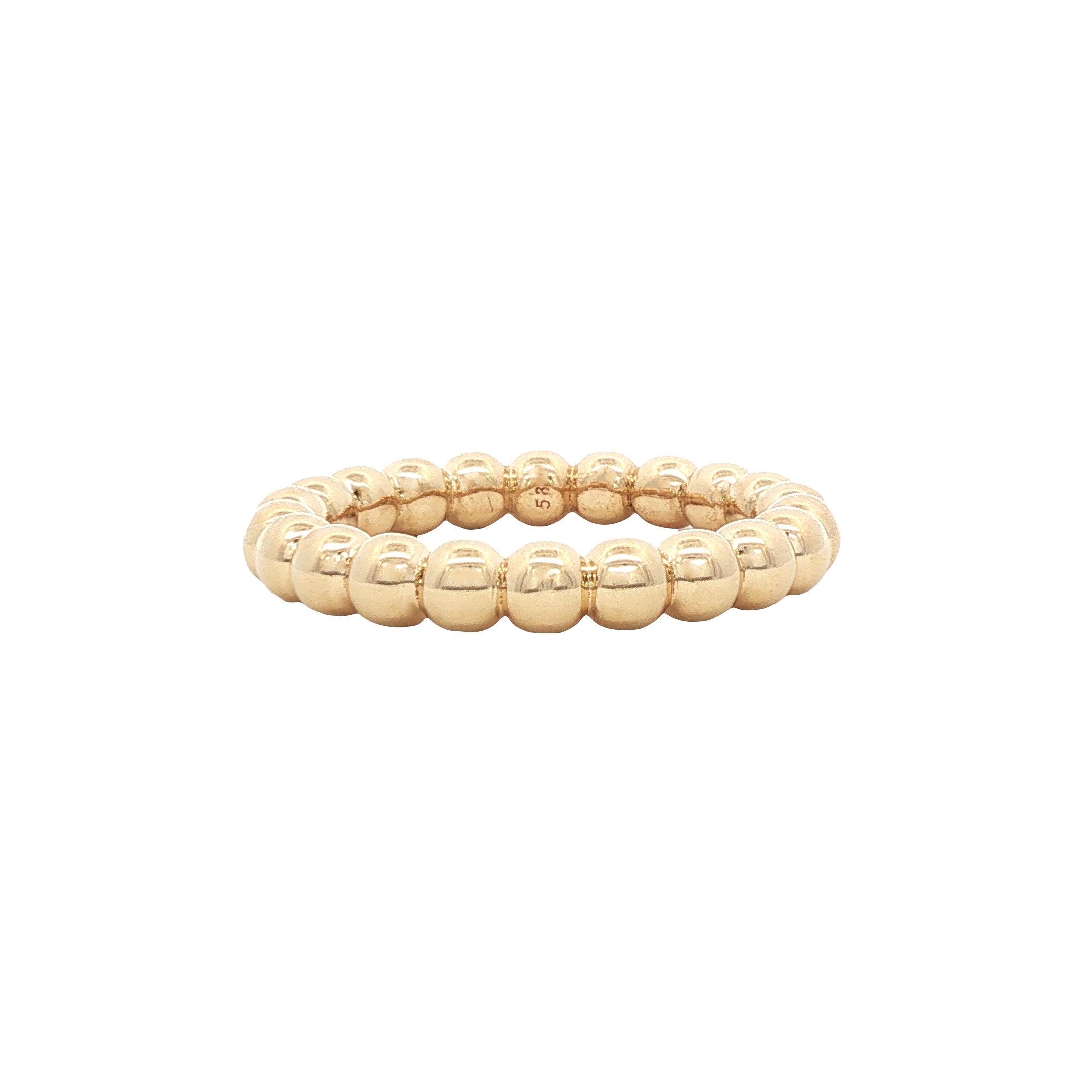 Gouden bolletjes ring 14 karaat