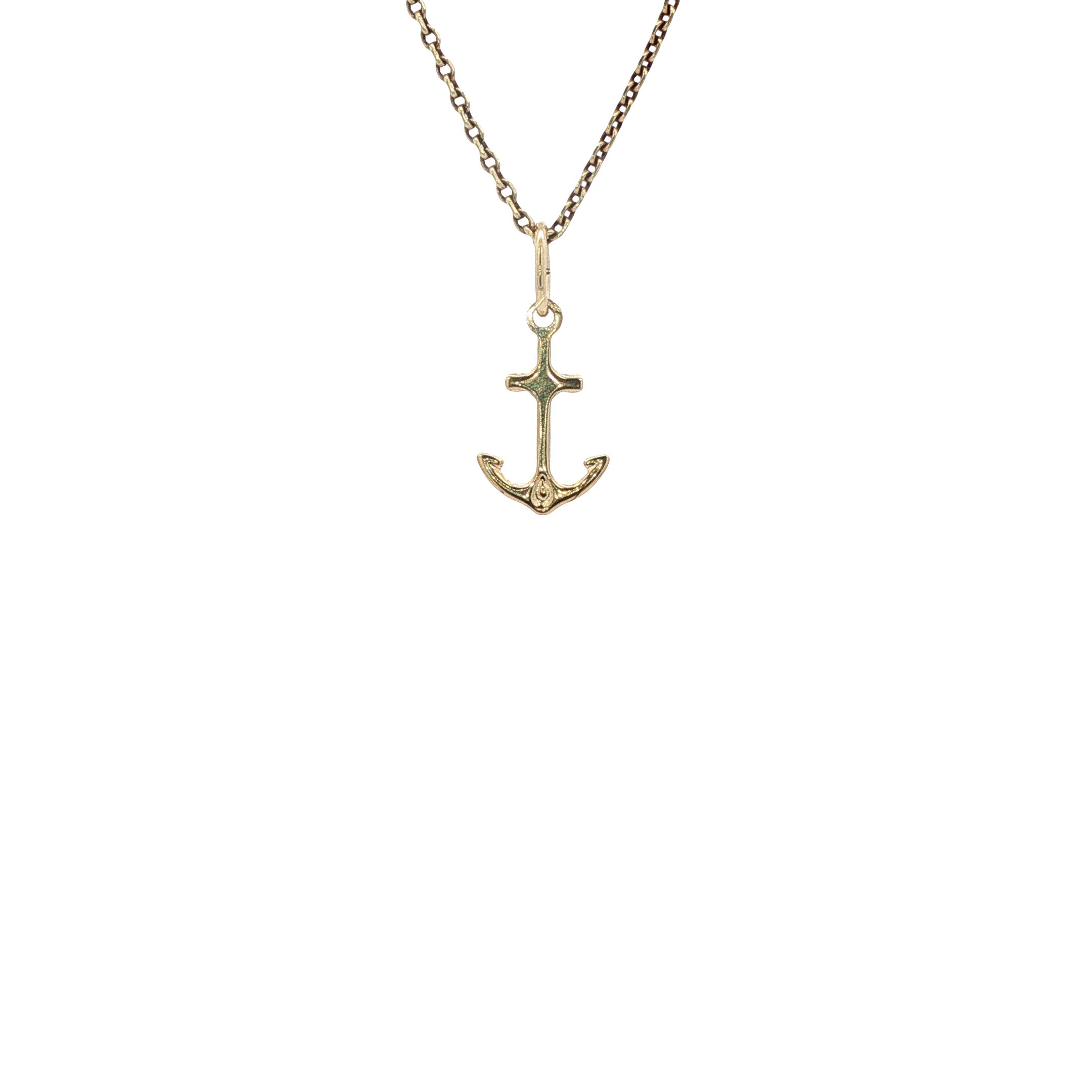 Gouden hanger anker 14 karaat